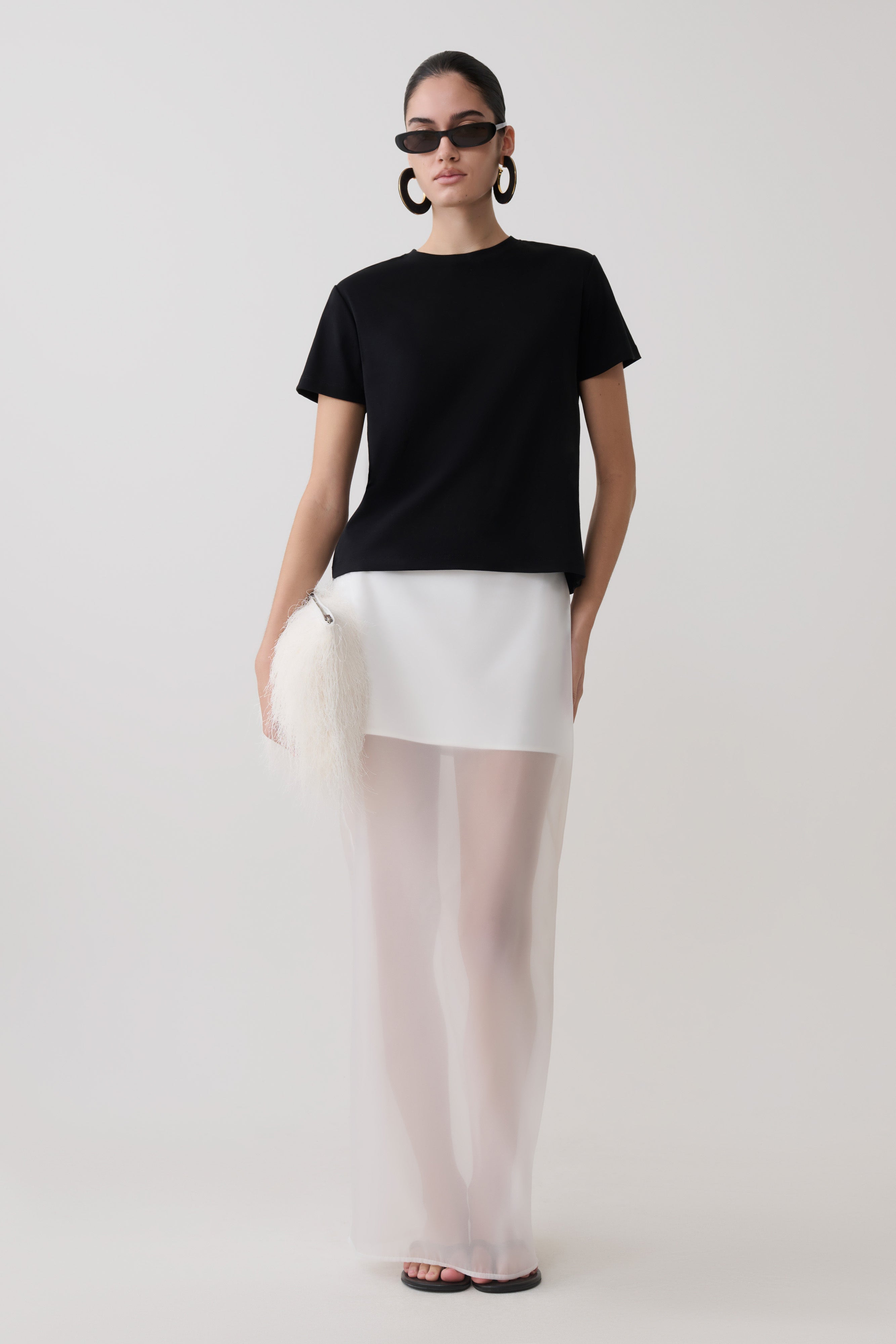 Ximena Organza Maxi Skirt - White - Image 5