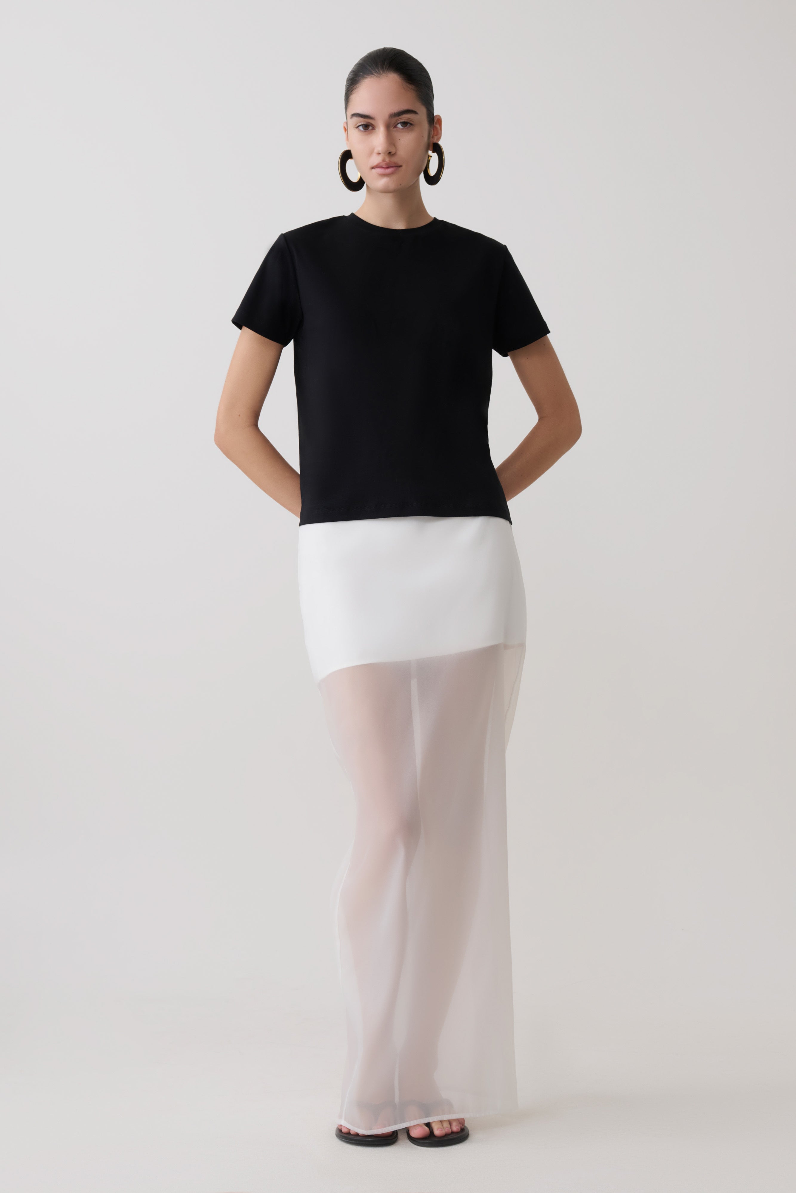 Ximena Organza Maxi Skirt - White - Image 3