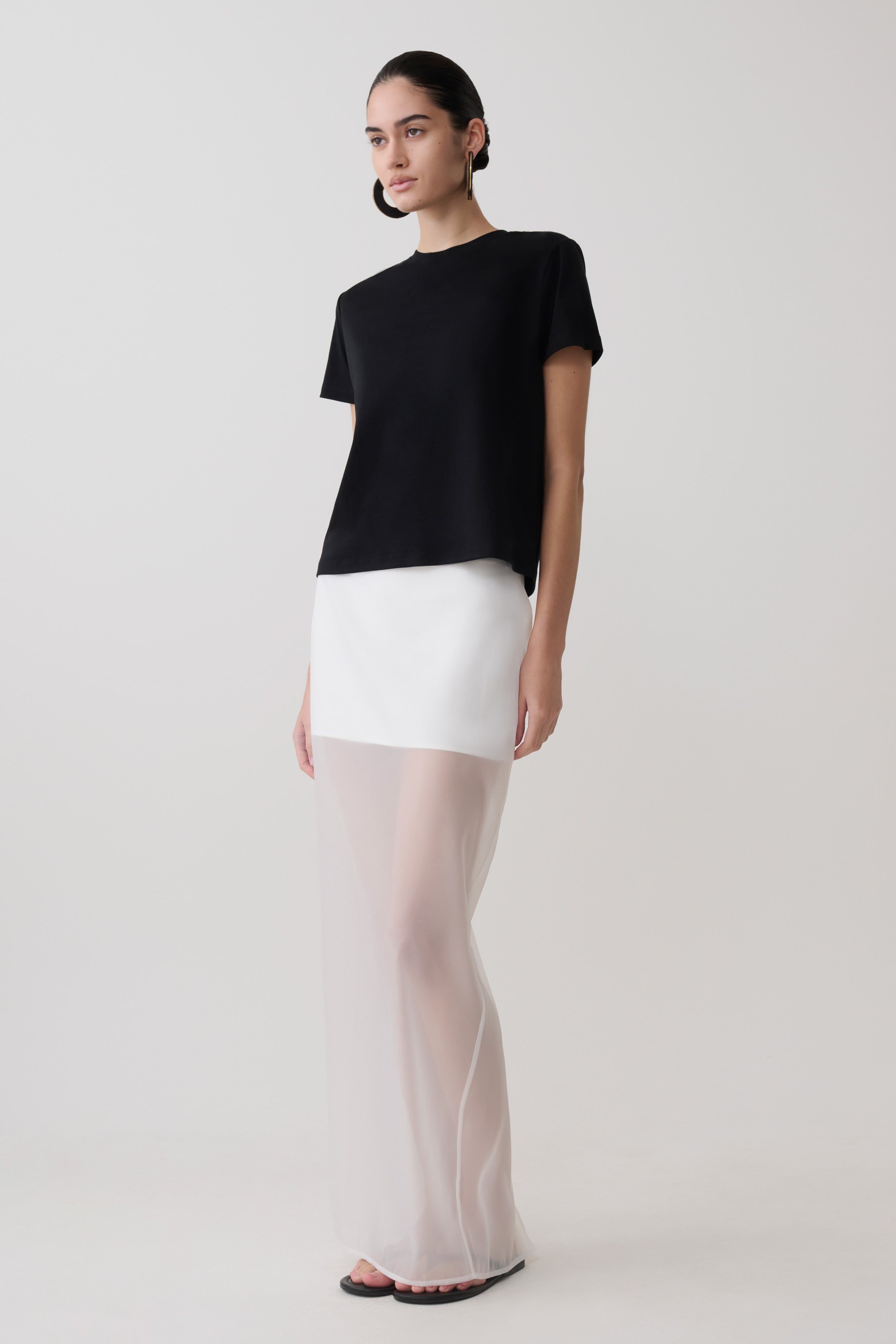 Ximena Organza Maxi Skirt - White - Image 4