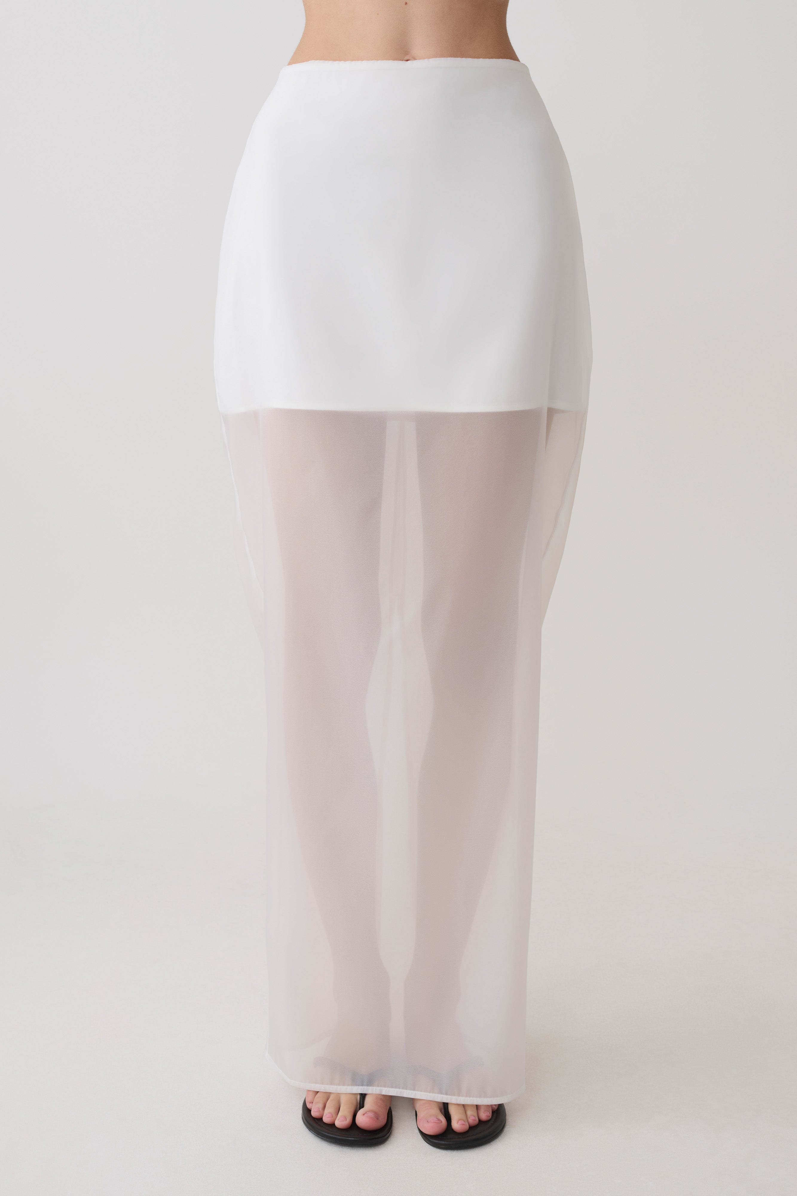 Ximena Organza Maxi Skirt - White - Image 8