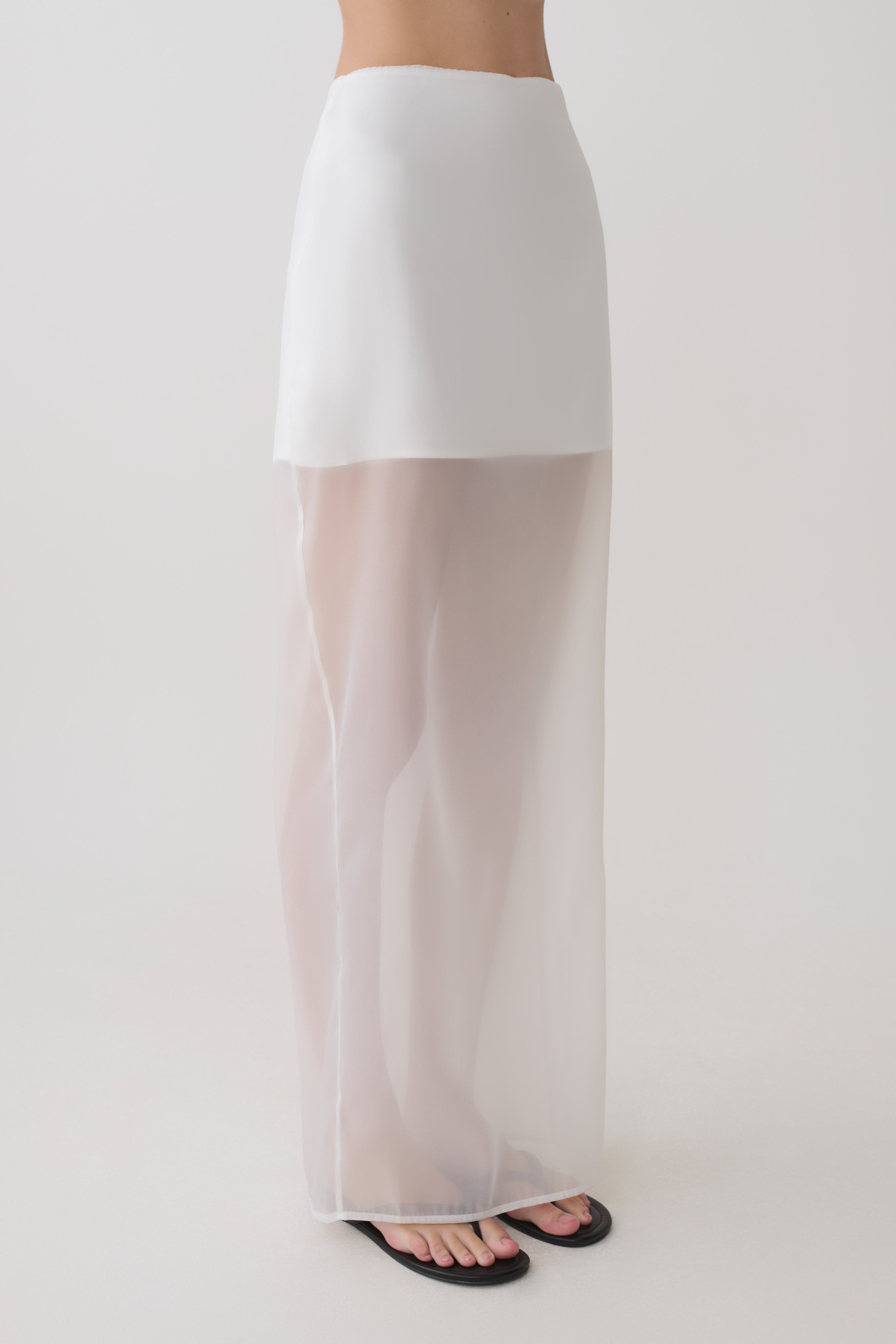 Ximena Organza Maxi Skirt - White - Image 6
