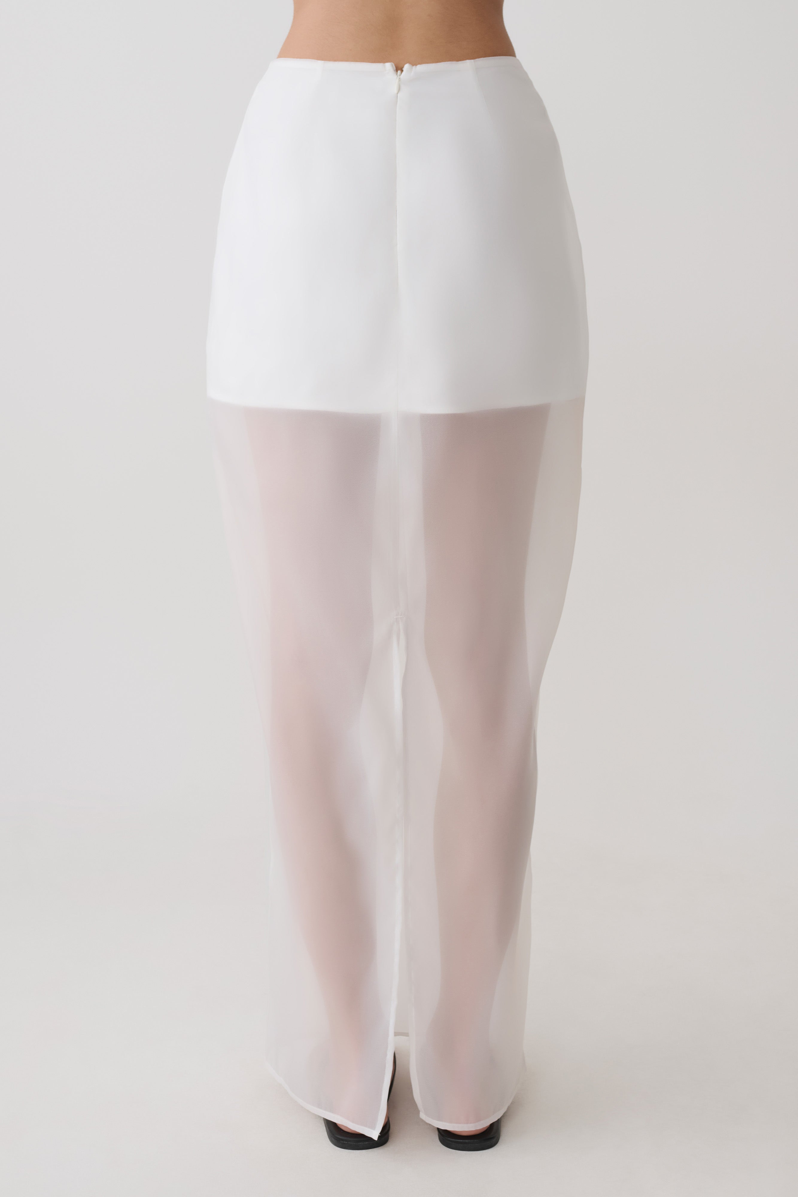 Ximena Organza Maxi Skirt - White - Image 7