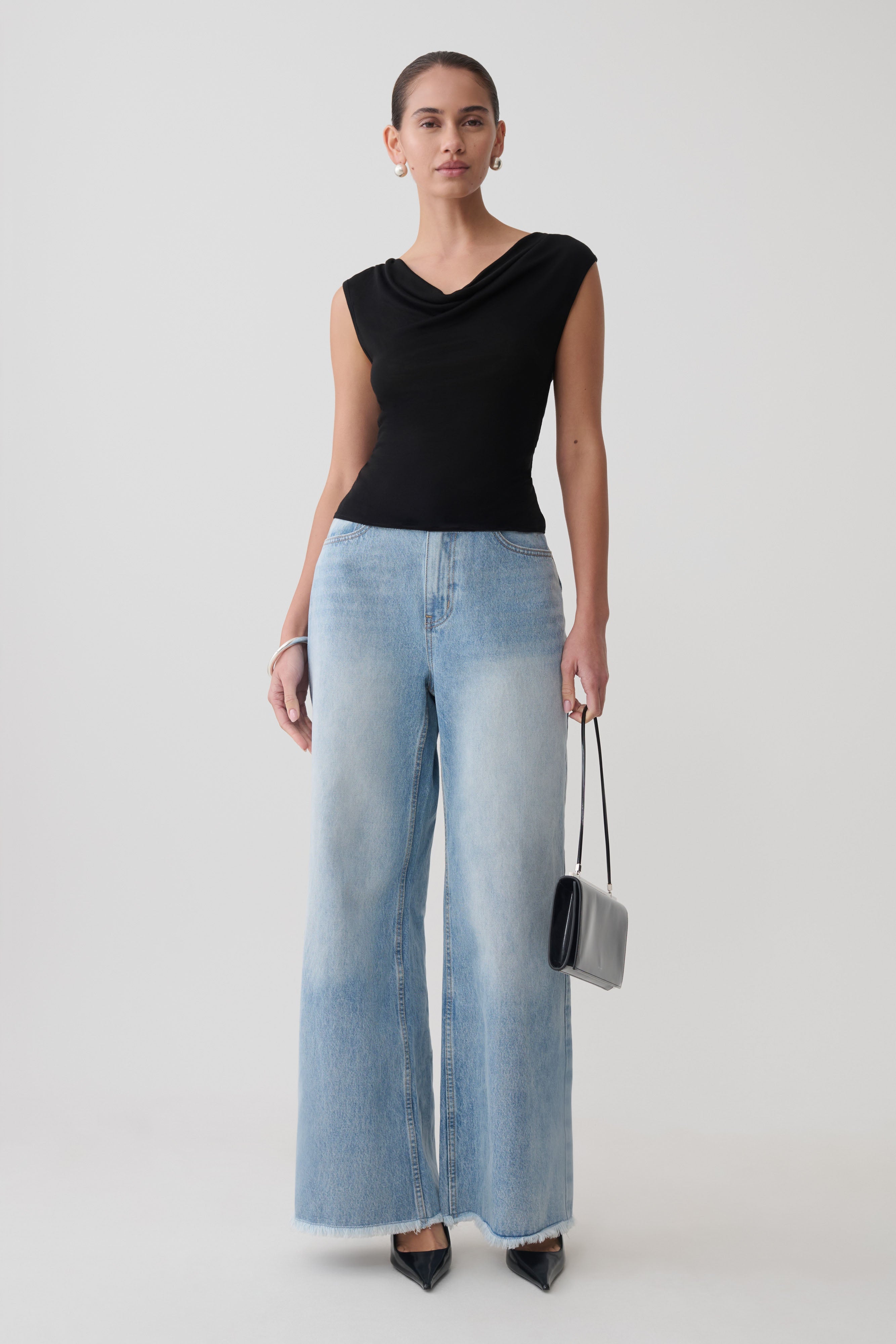 Ciaran Sleeveless Sheer Top - Black - Image 6