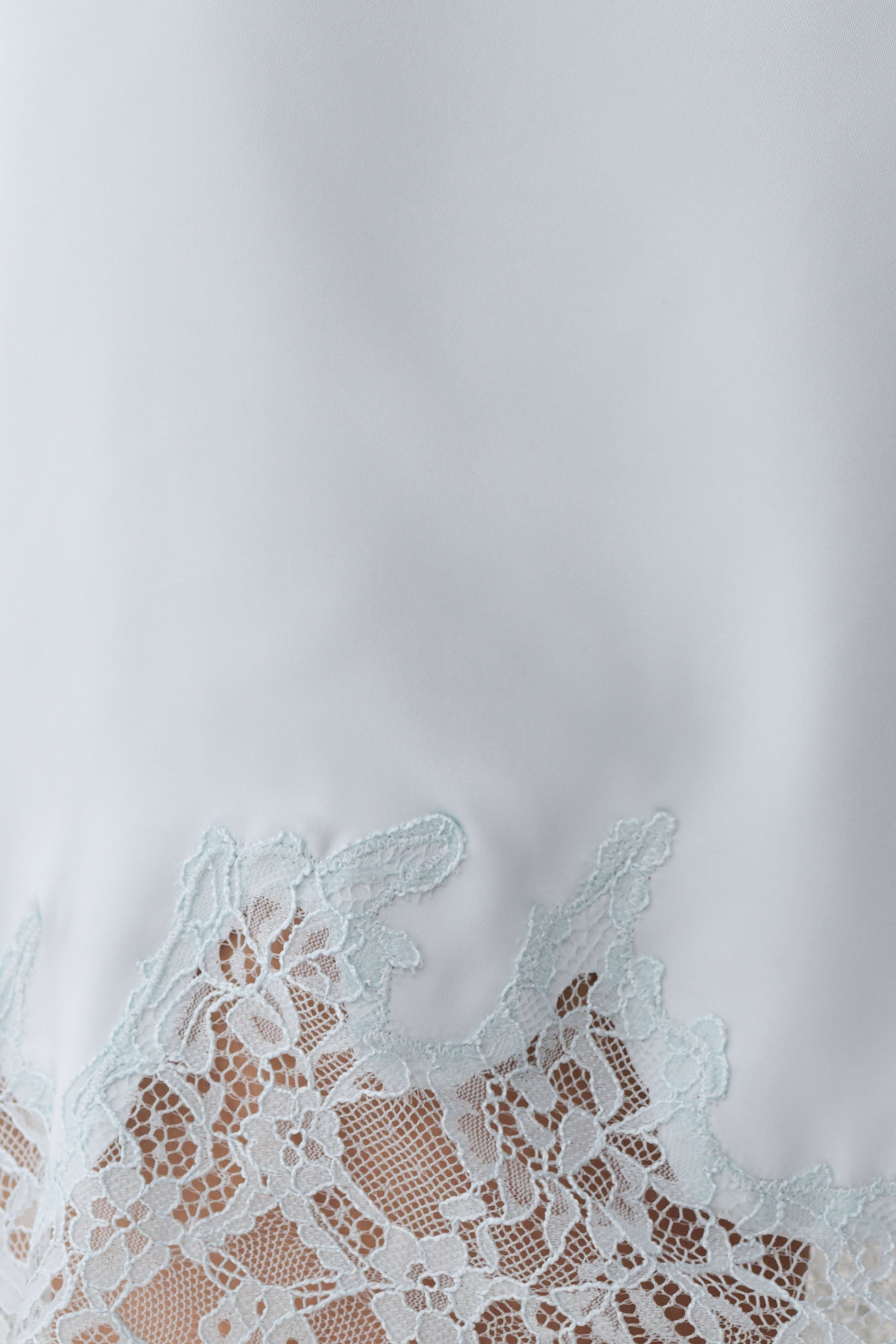 Nina Lace And Satin Mini Skirt - Ice Blue - Image 8