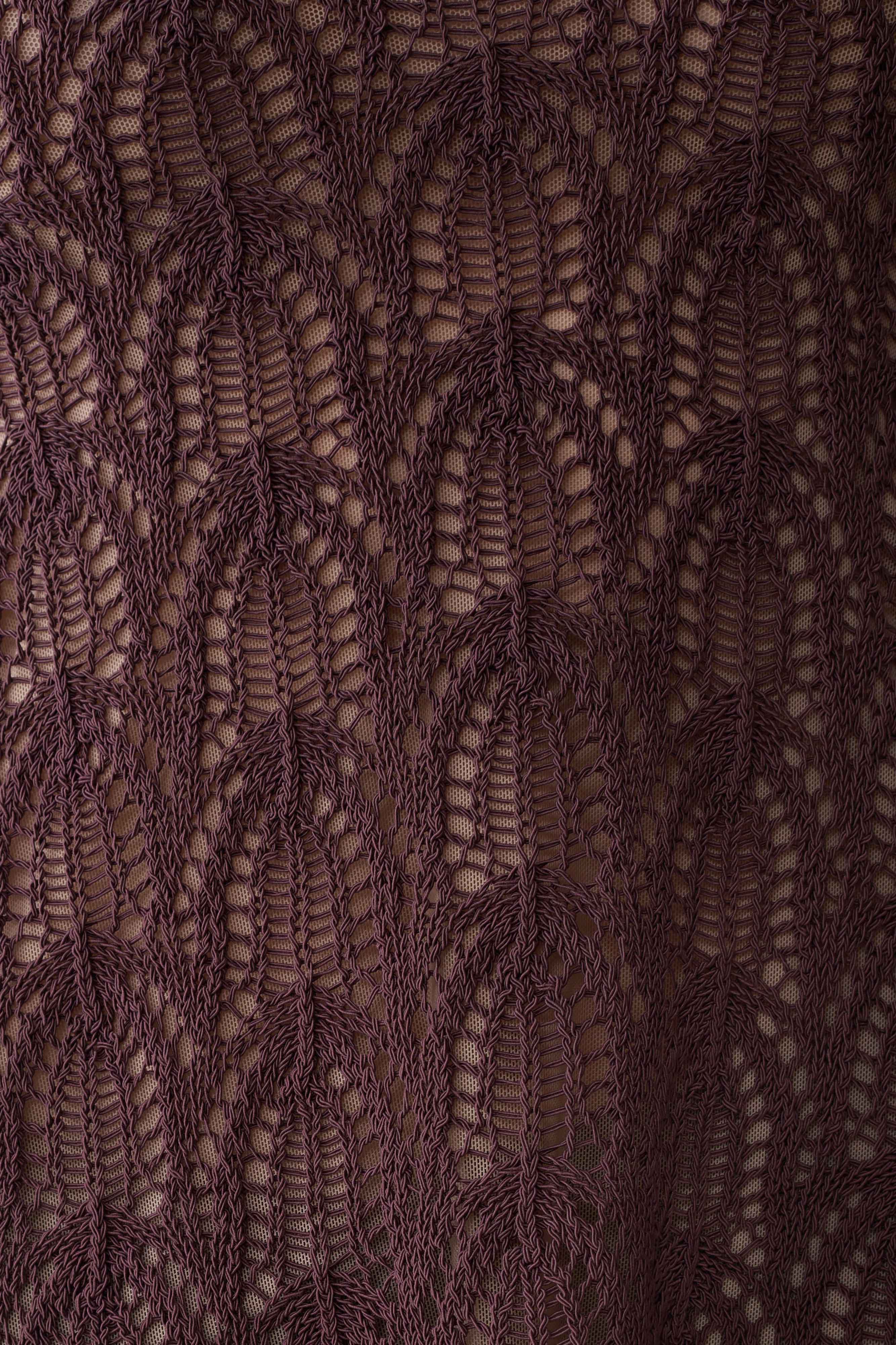 Corey Crochet Halter Neck Top - Chocolate - Image 8