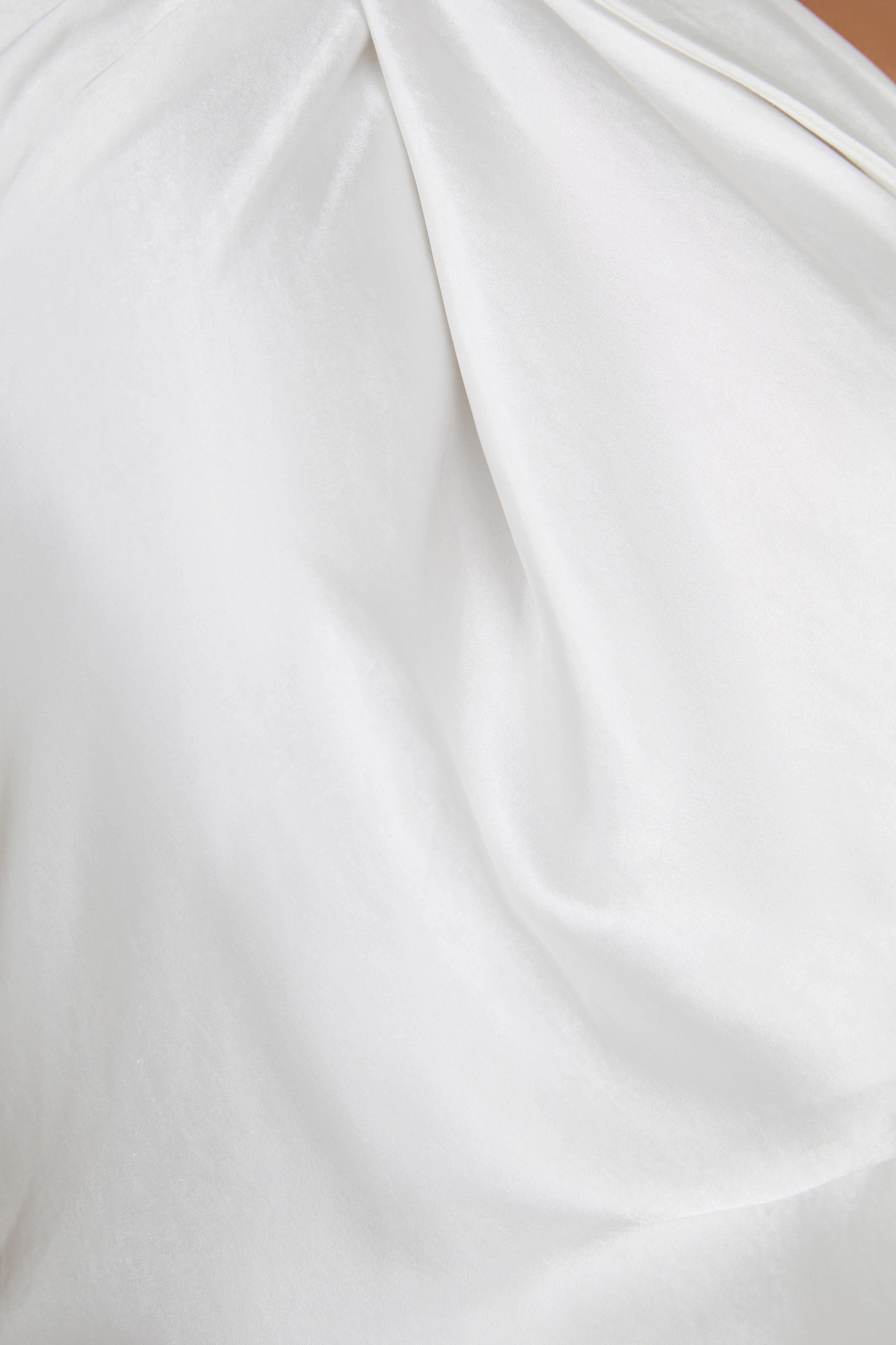 Laura Halter Satin Gown - White - Image 8