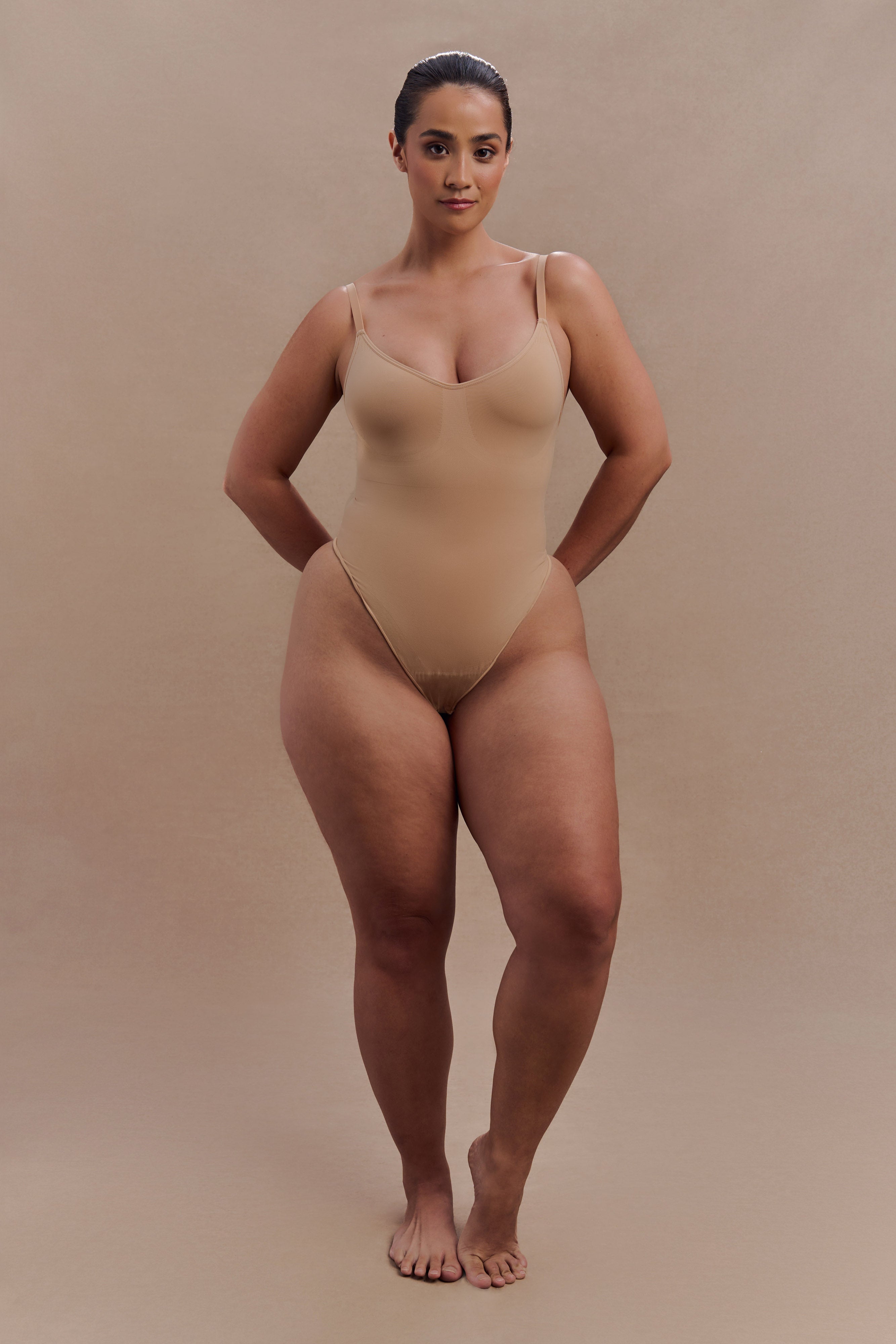 Alyssa Backless Shapewear Bodysuit - Beige - Image 5