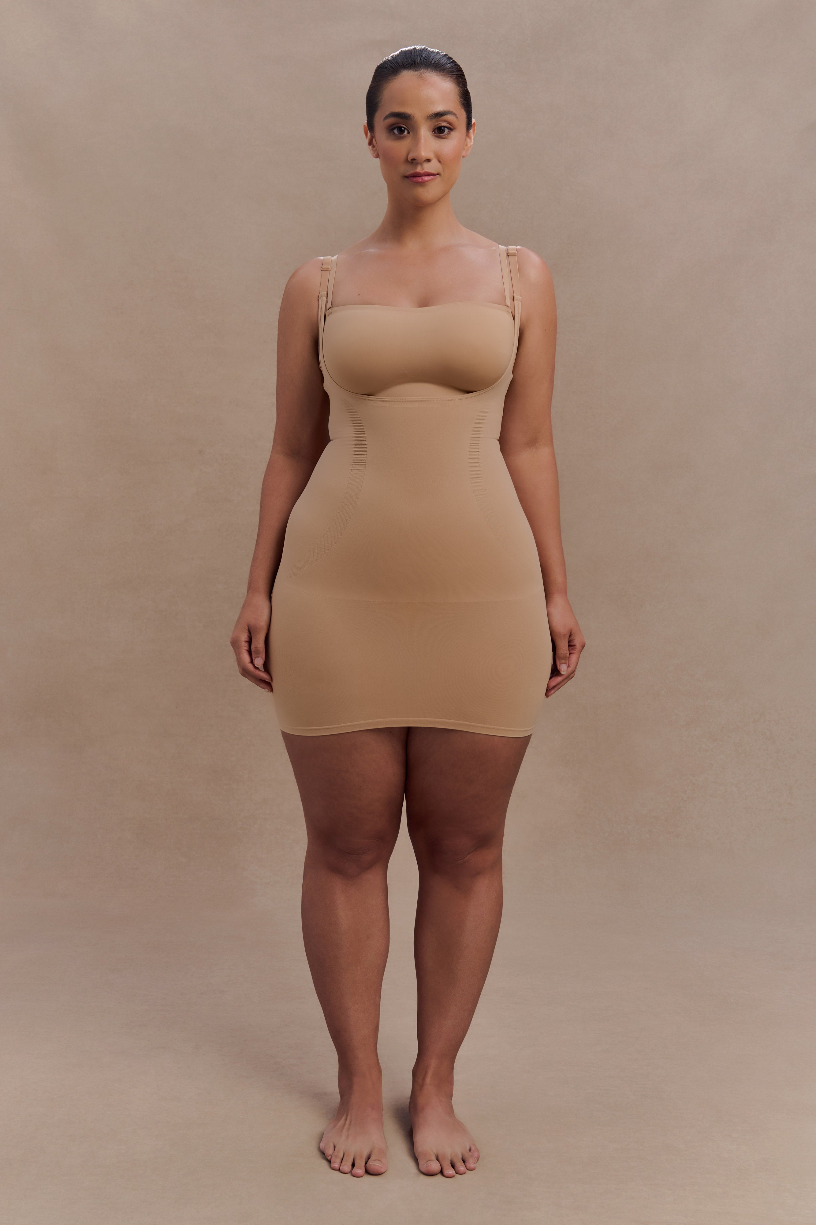 Jocelyn Backless Shapewear Mini Dress - Beige - Image 5