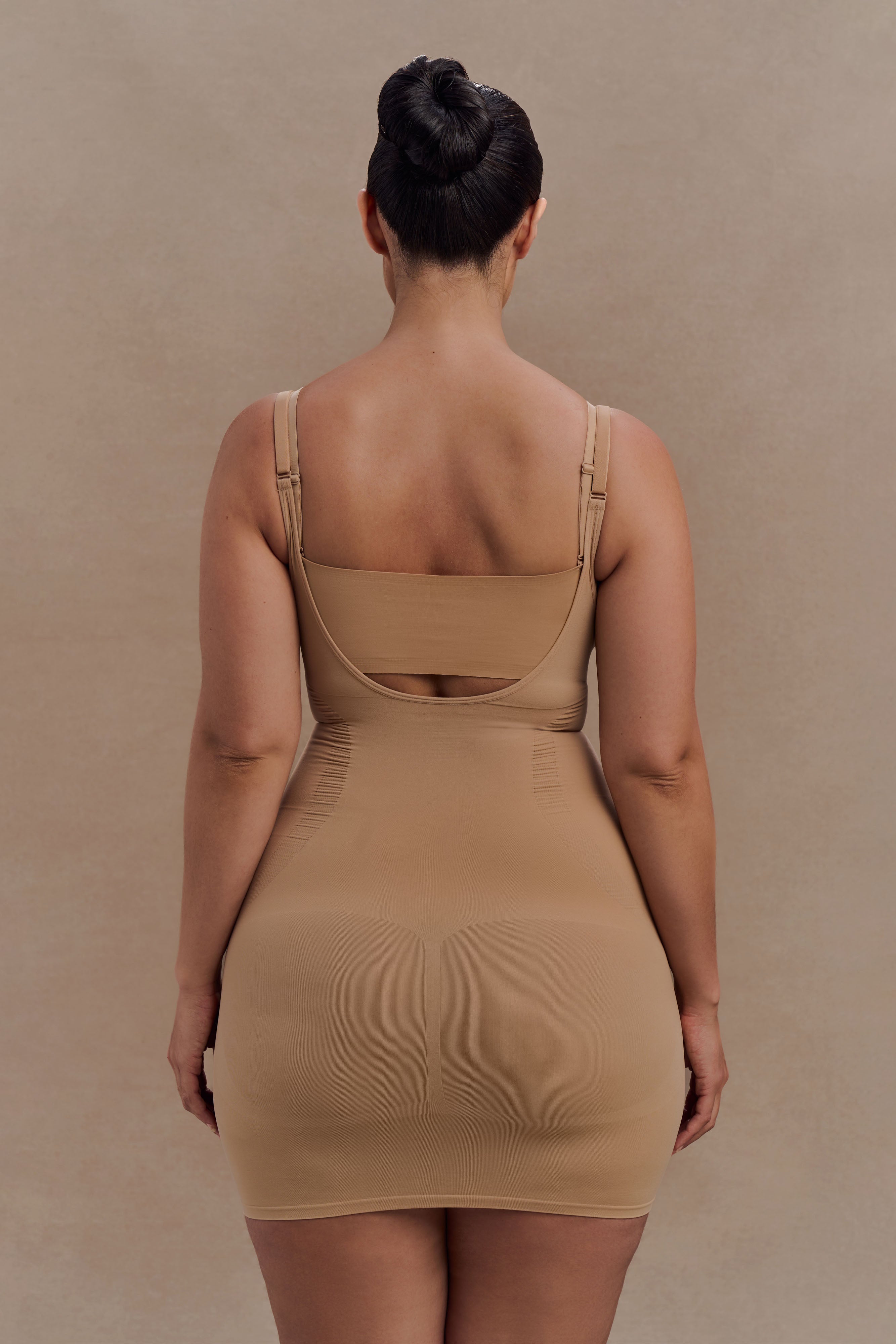 Jocelyn Backless Shapewear Mini Dress - Beige - Image 2