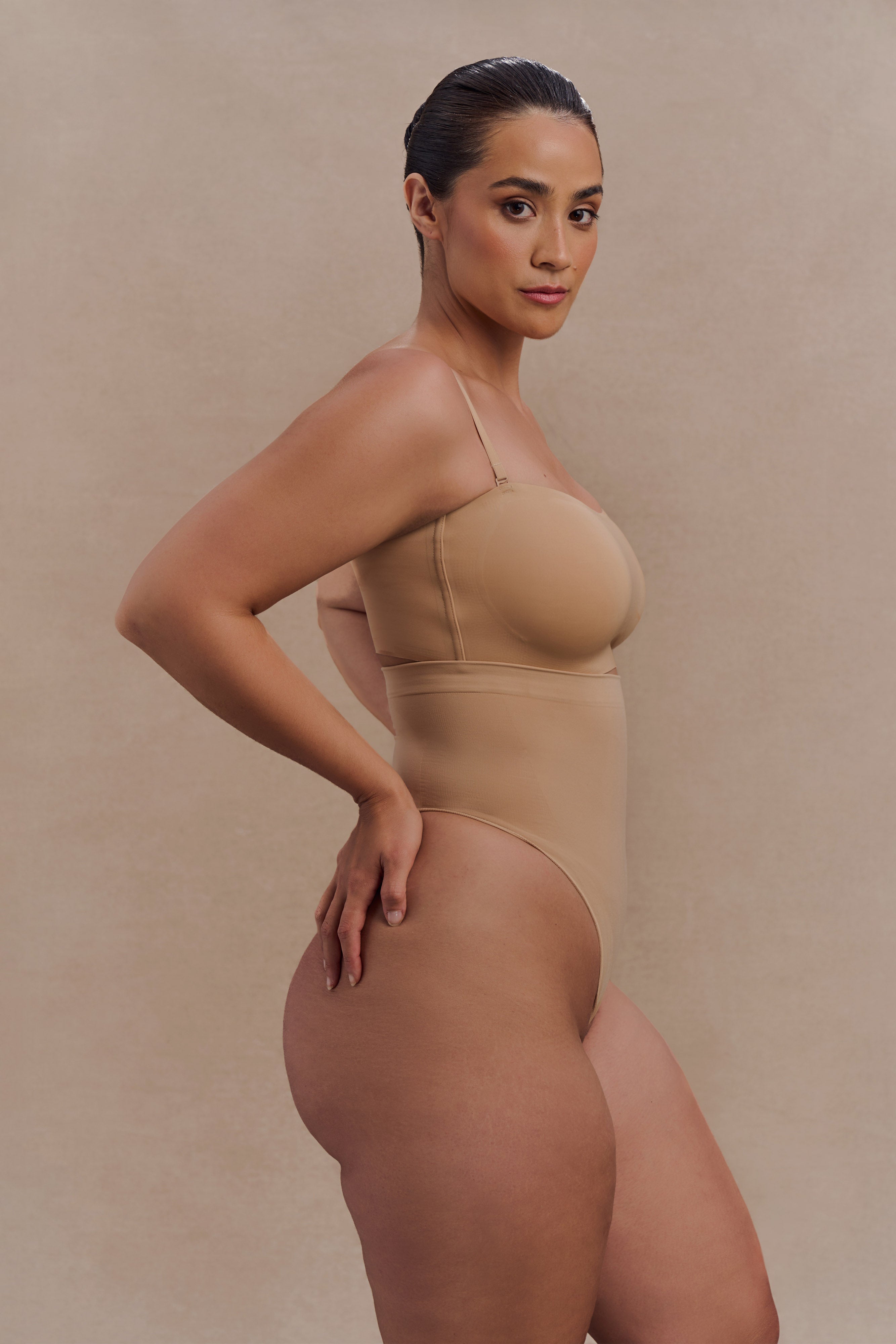 Saria High Waist Shapewear Briefs - Beige - Image 4