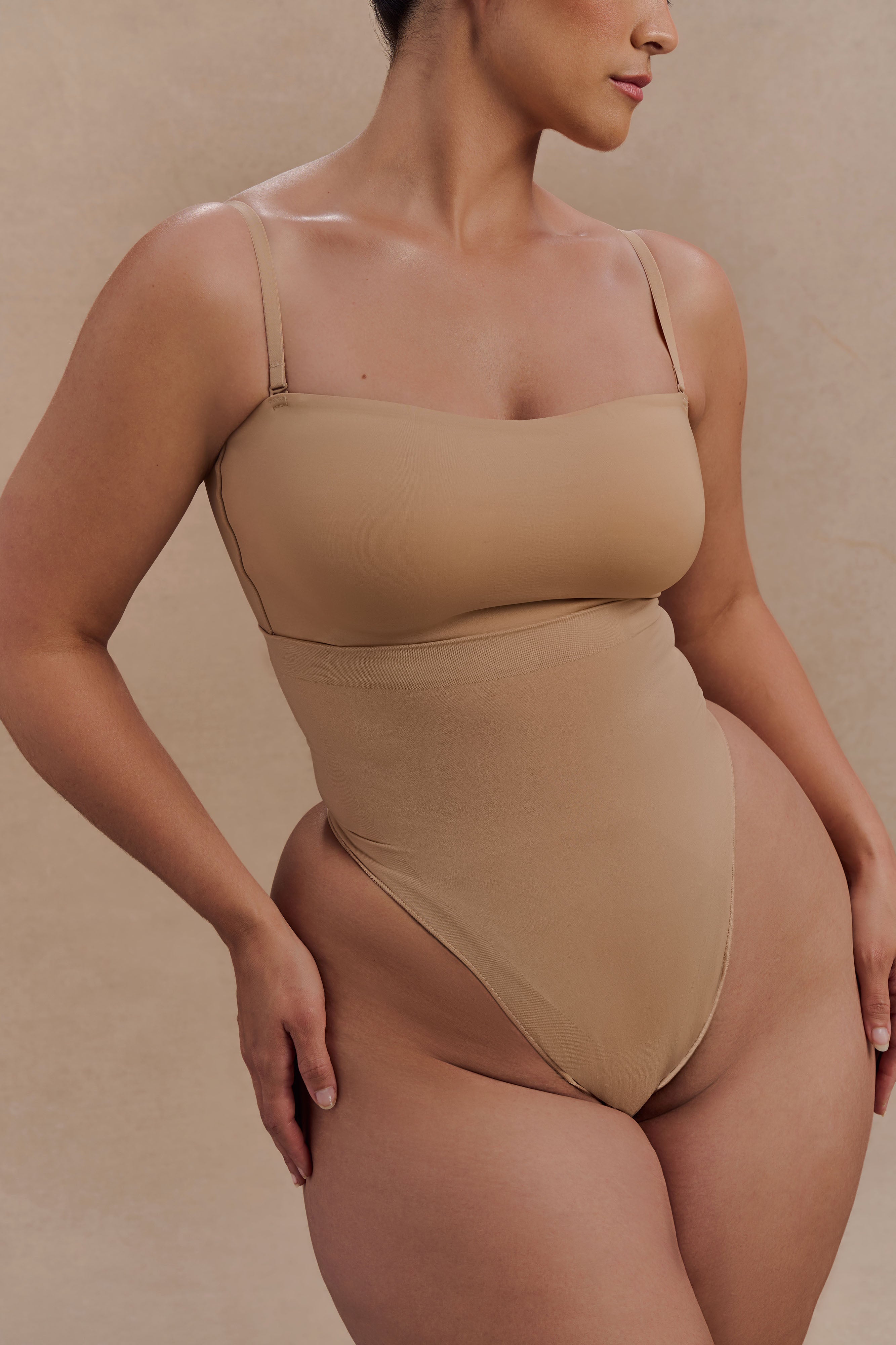 Saria High Waist Shapewear Briefs - Beige - Image 3