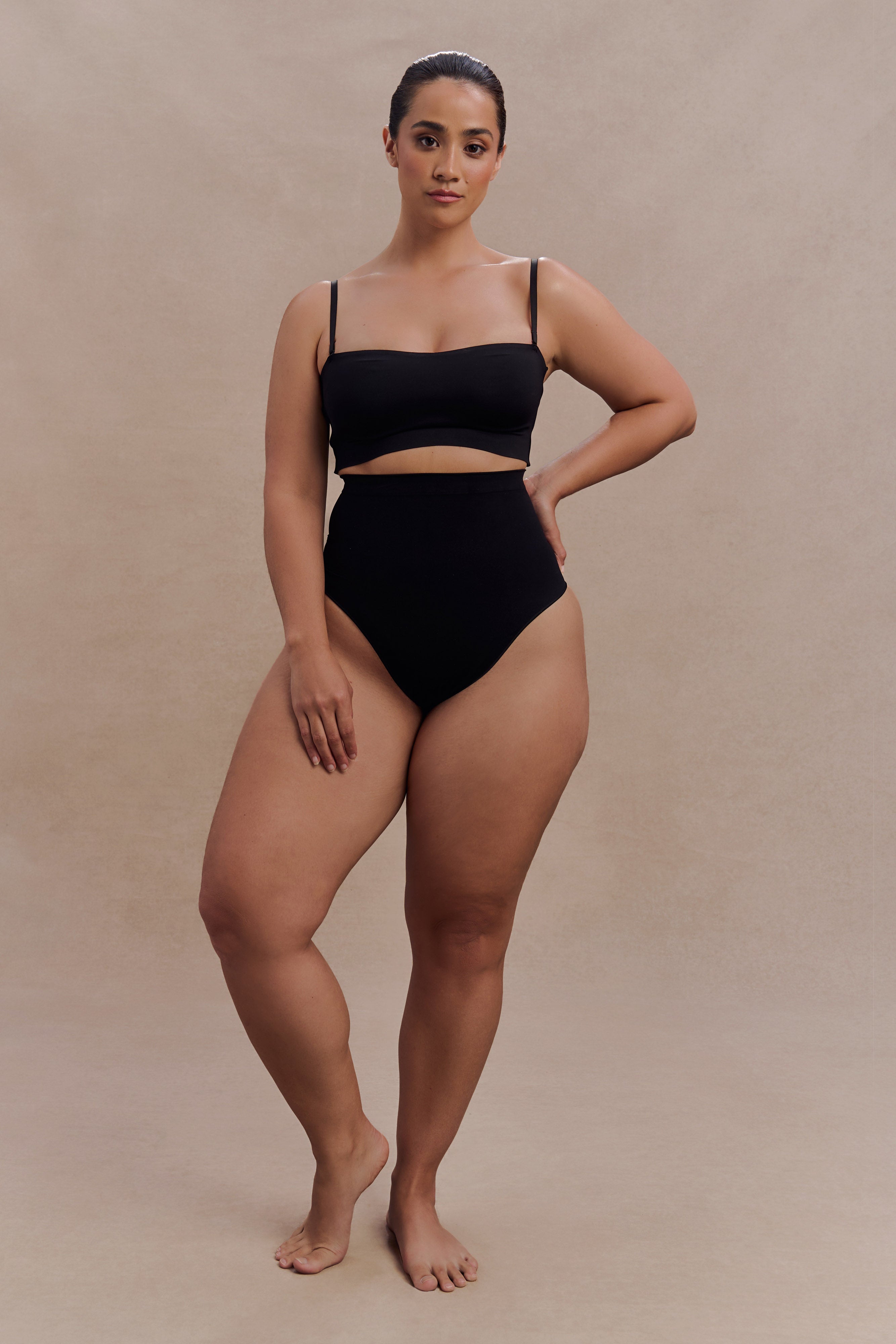 Saria High Waist Shapewear Briefs - Black - Image 5