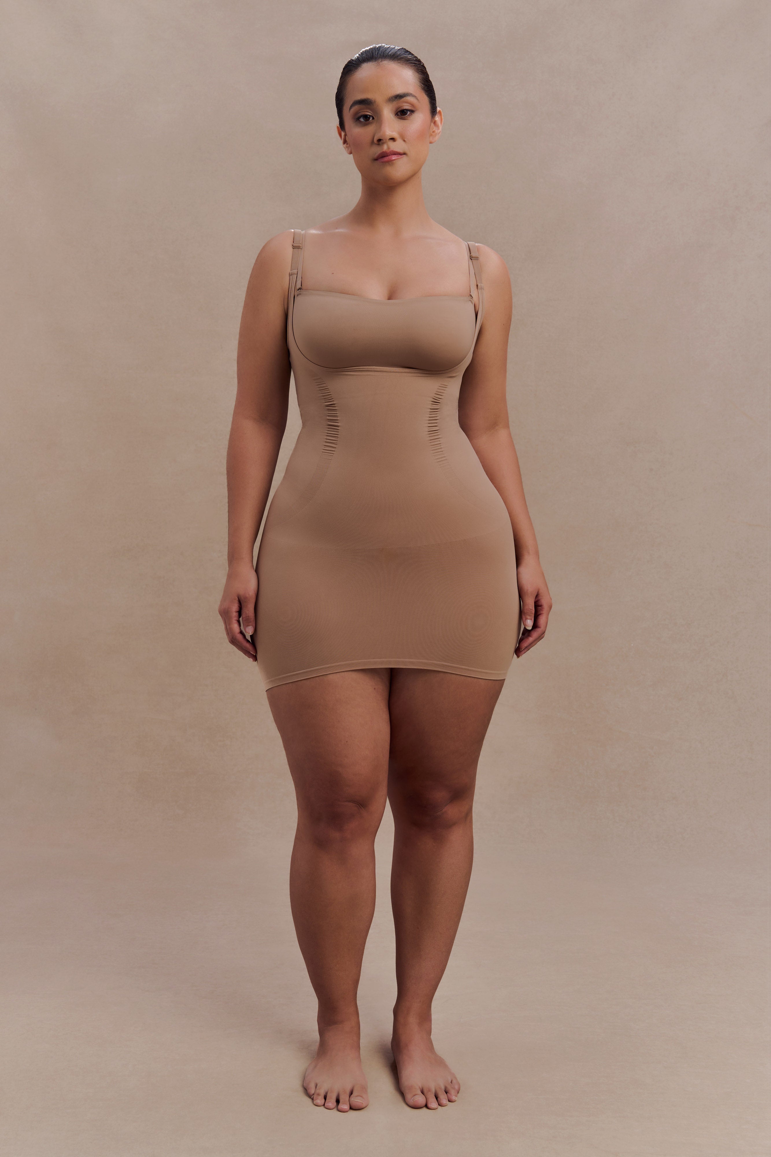 Jocelyn Backless Shapewear Mini Dress - Latte - Image 5