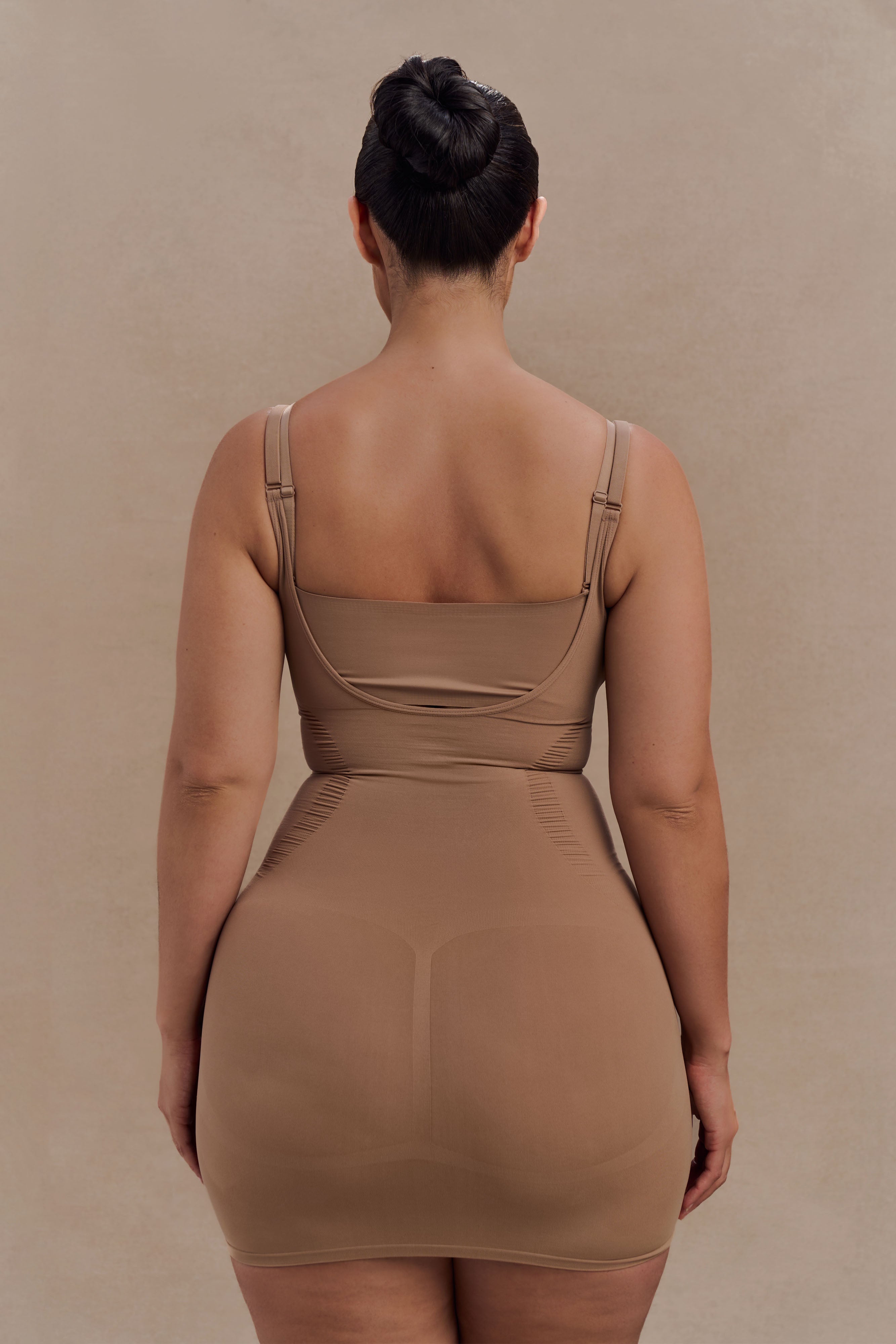 Jocelyn Backless Shapewear Mini Dress - Latte - Image 2