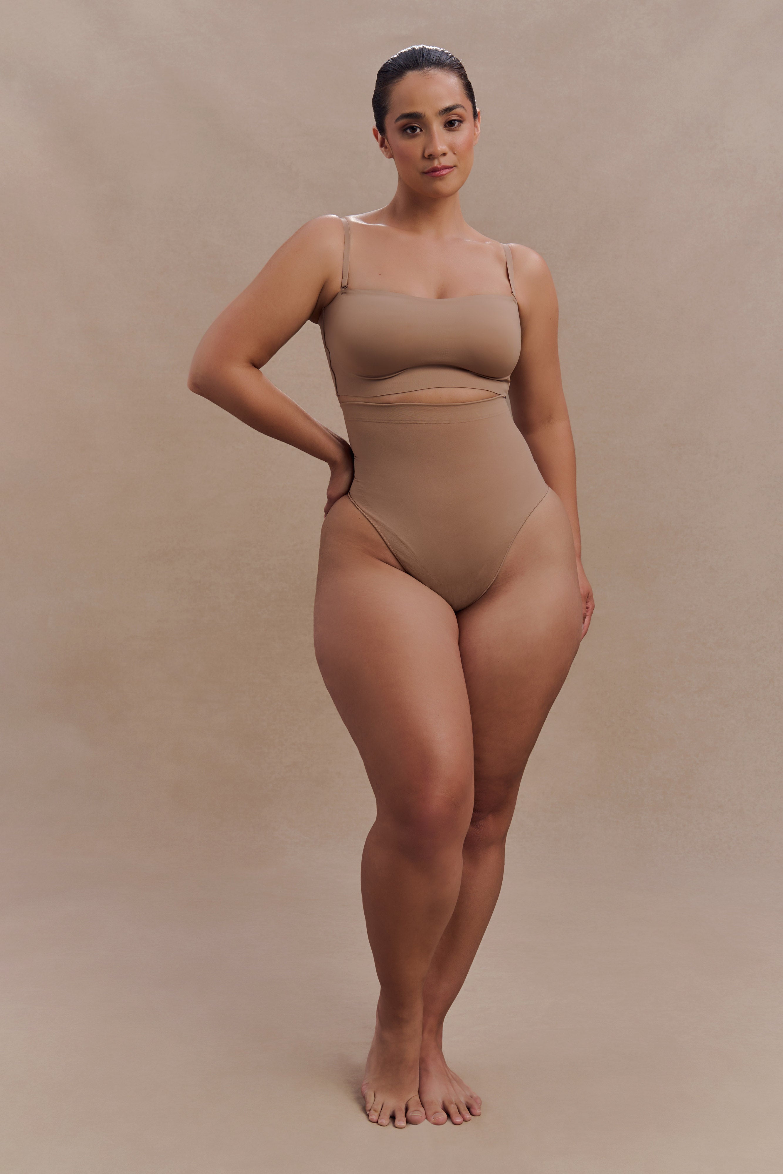 Saria High Waist Shapewear Briefs - Latte - Image 5
