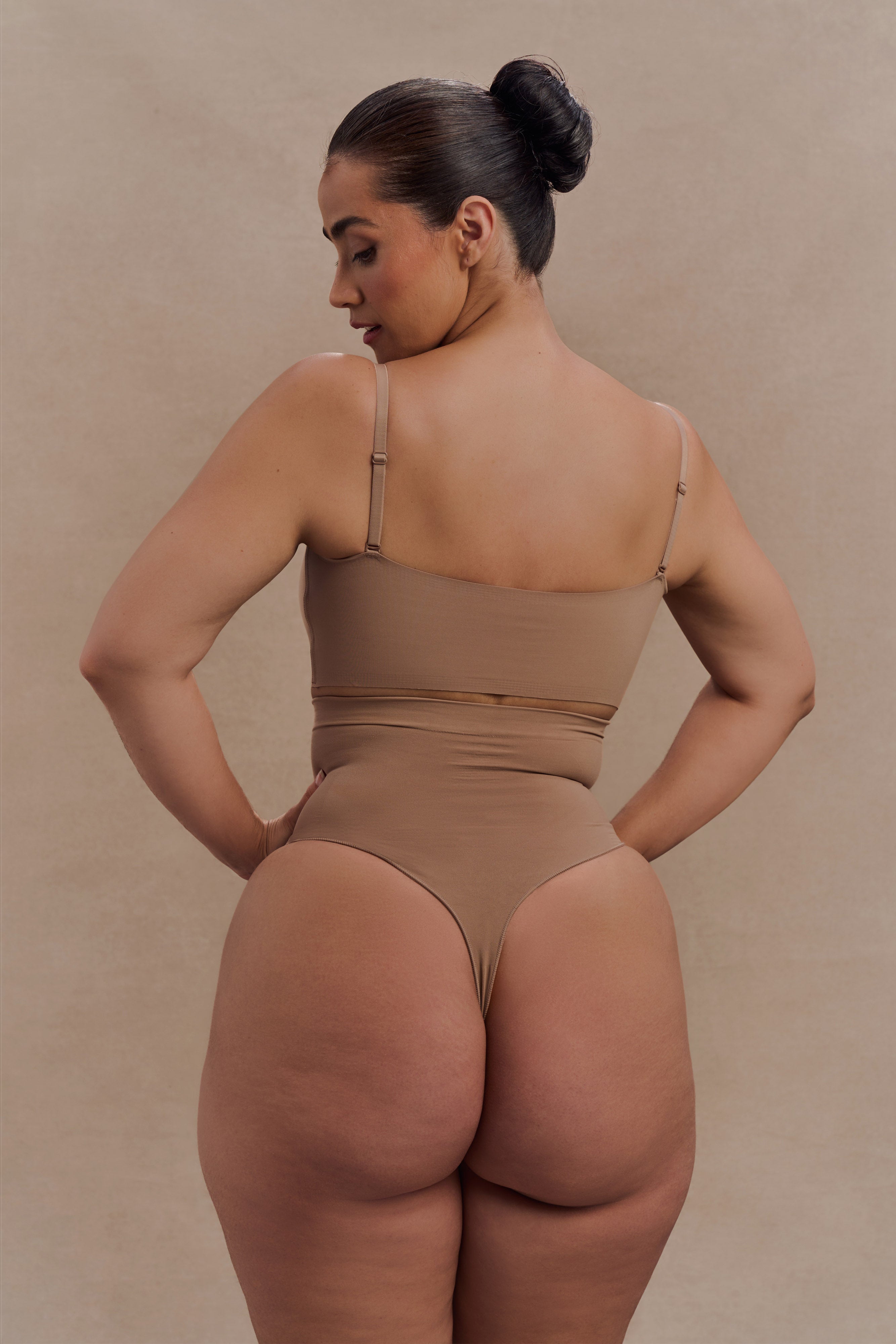 Alternative view of Saria High Waist Shapewear Briefs - Latte