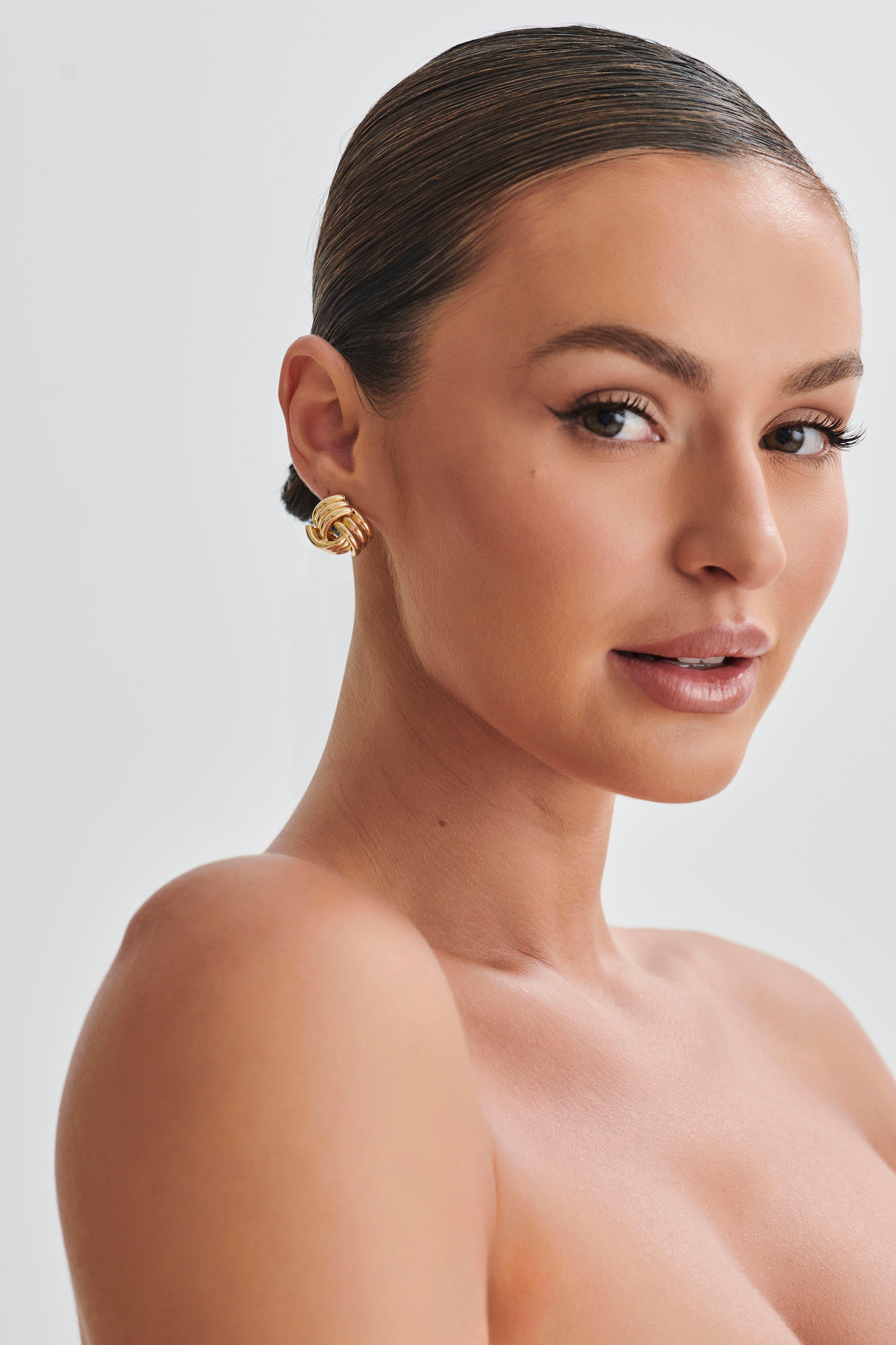 Rowan Knotted Earrings - Gold - Image 3