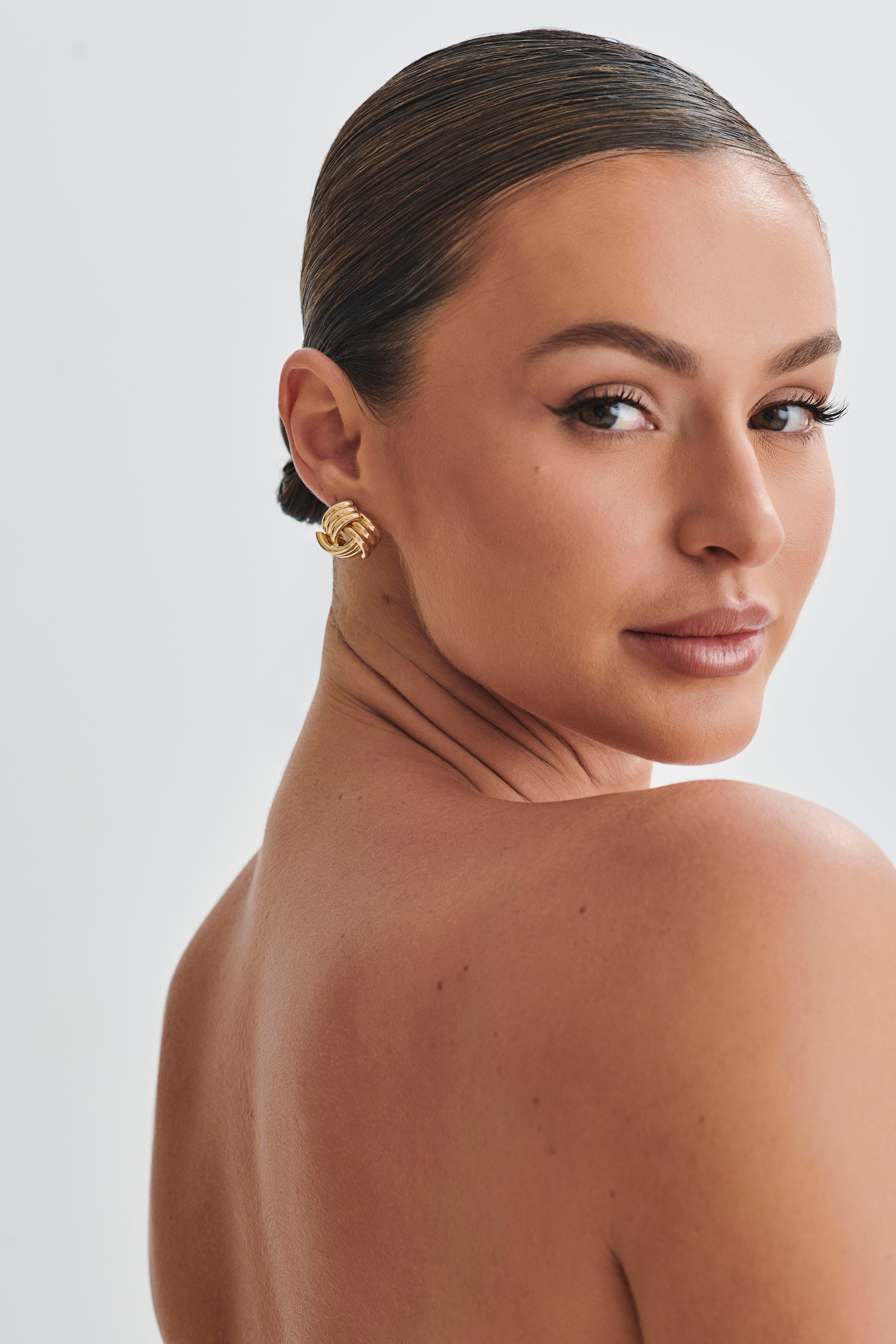 Rowan Knotted Earrings - Gold - Image 5