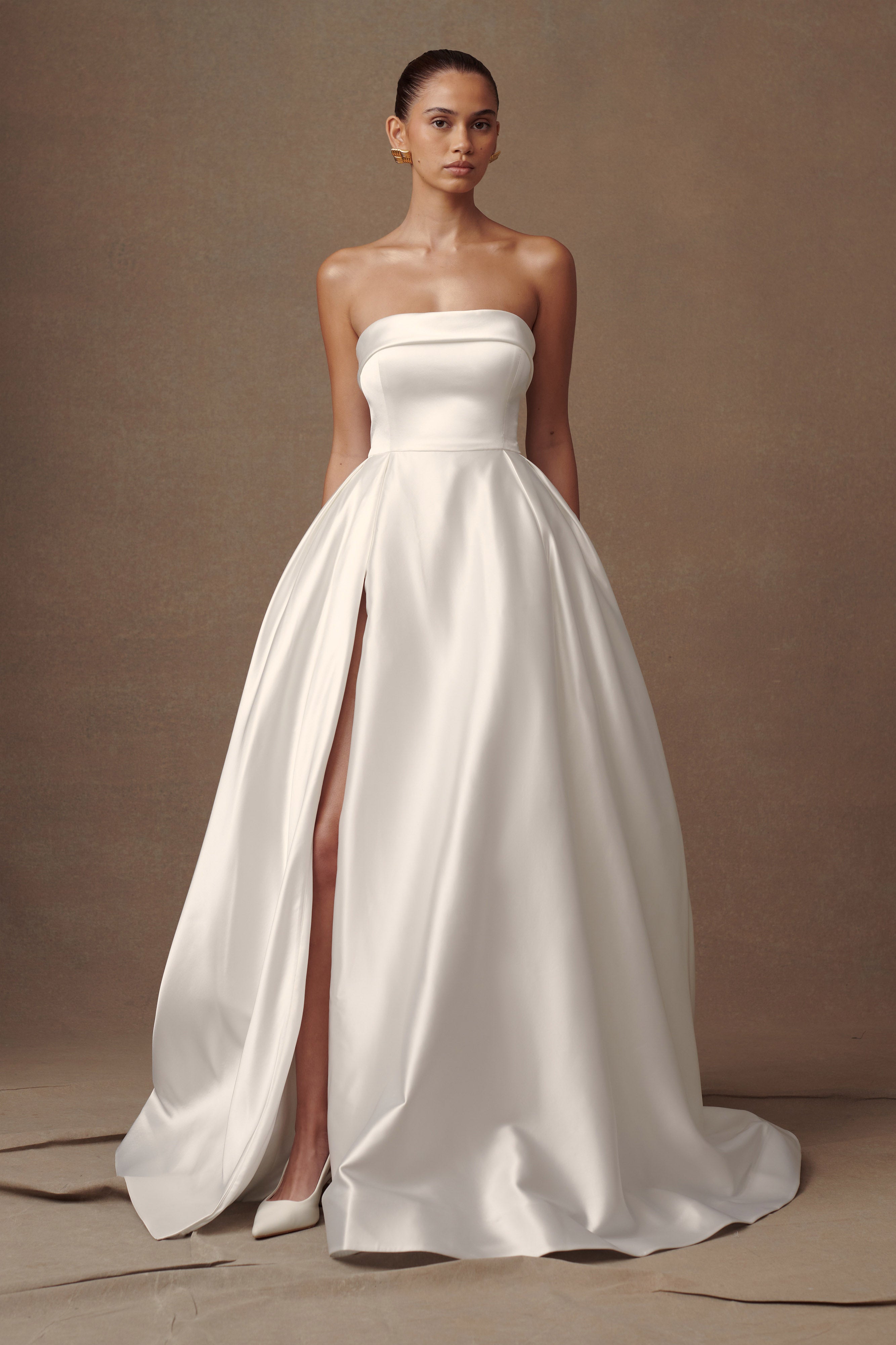 Eileen Strapless Wedding Gown - White - Image 4