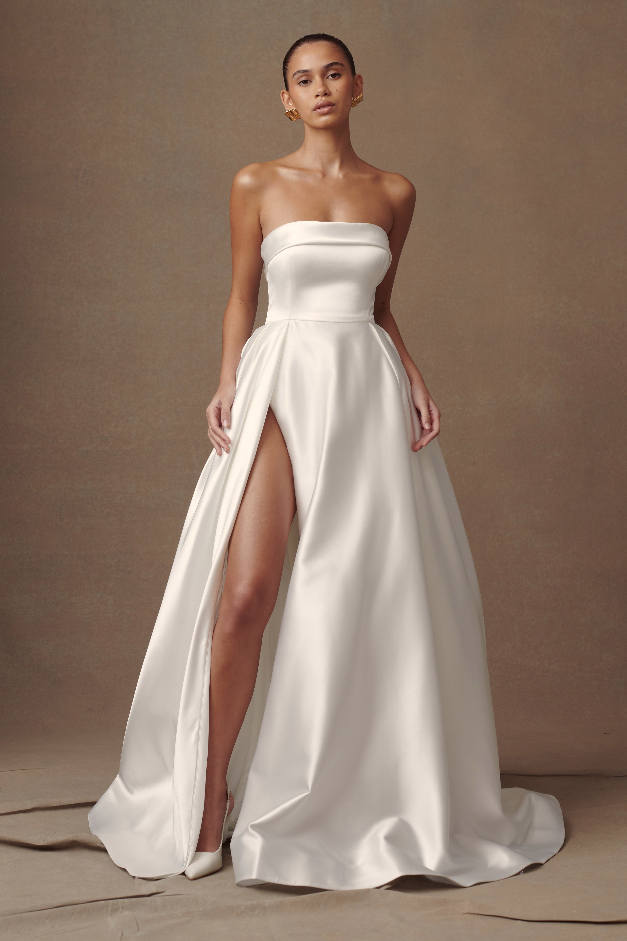 Eileen Strapless Wedding Gown - White - Image 7