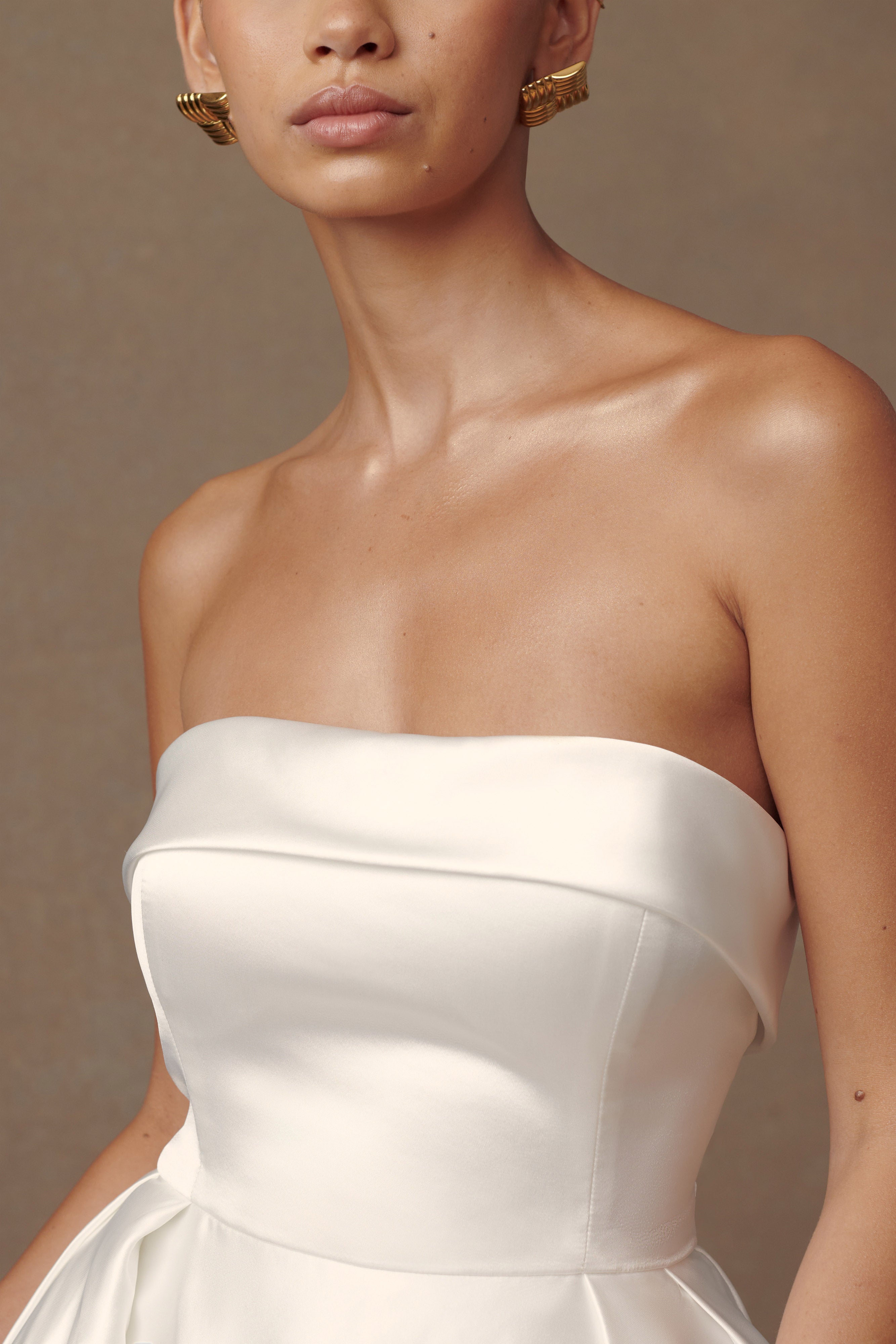 Eileen Strapless Wedding Gown - White - Image 8