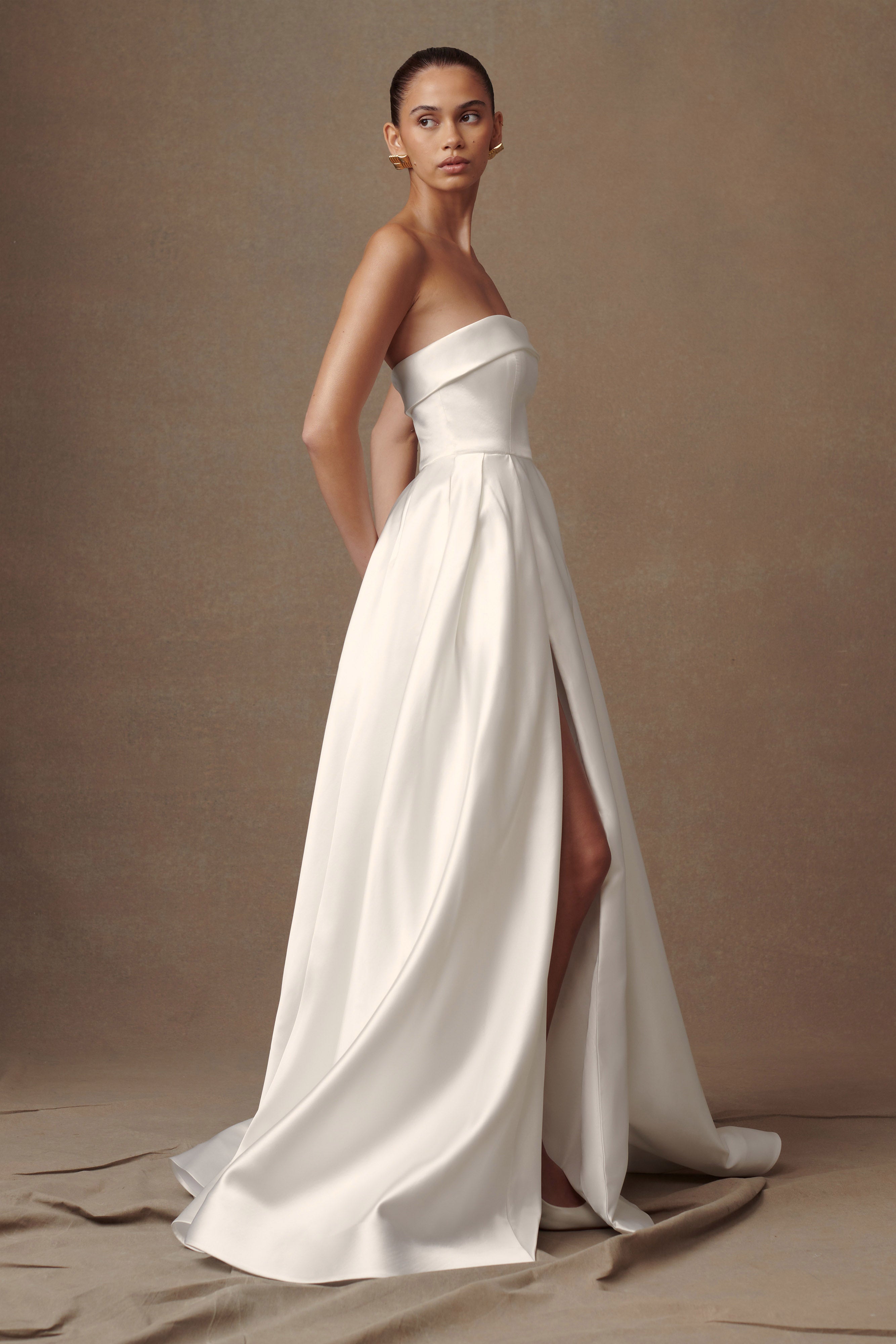 Eileen Strapless Wedding Gown - White - Image 5