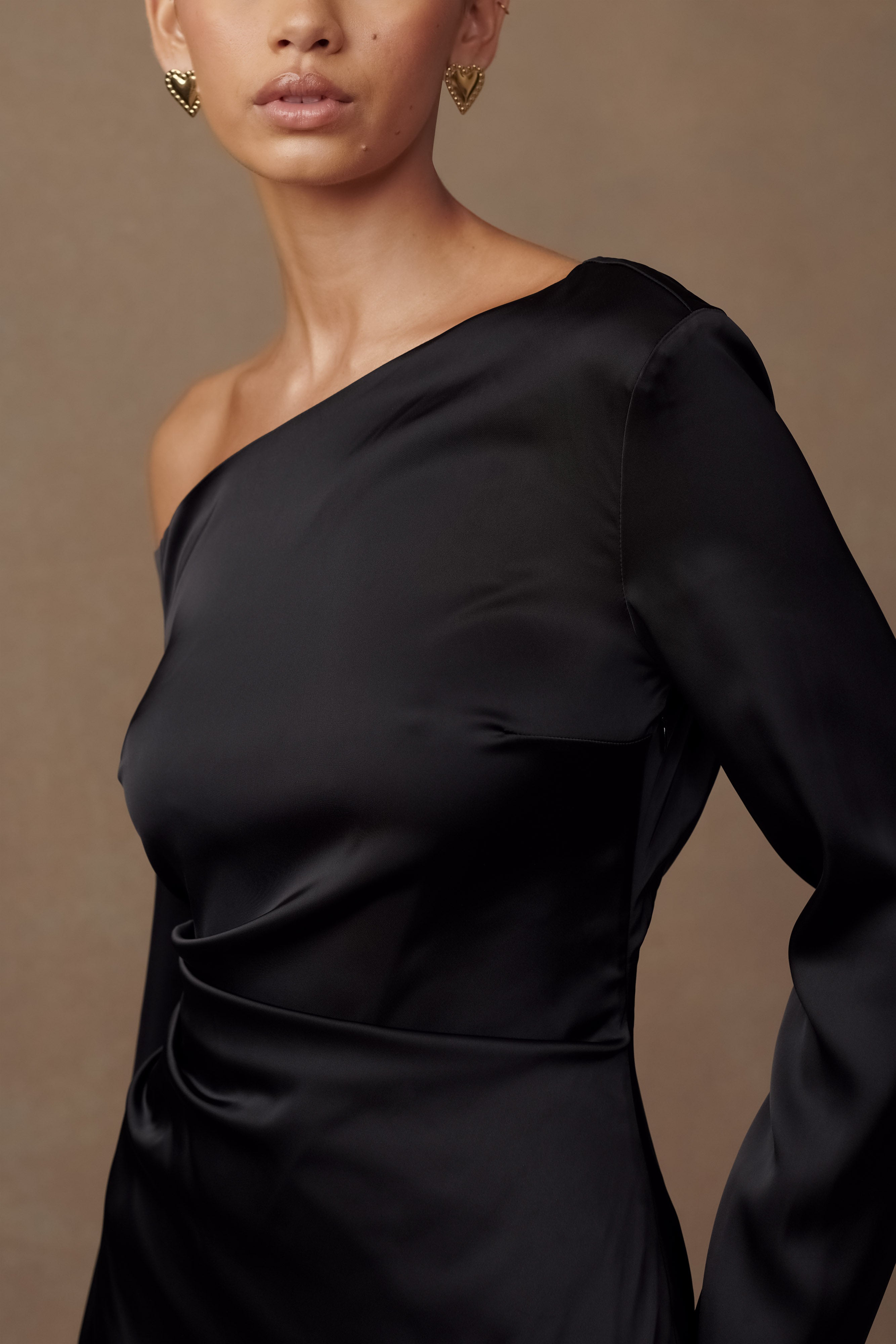 Avery Long Sleeve Maxi Dress - Black - Image 3
