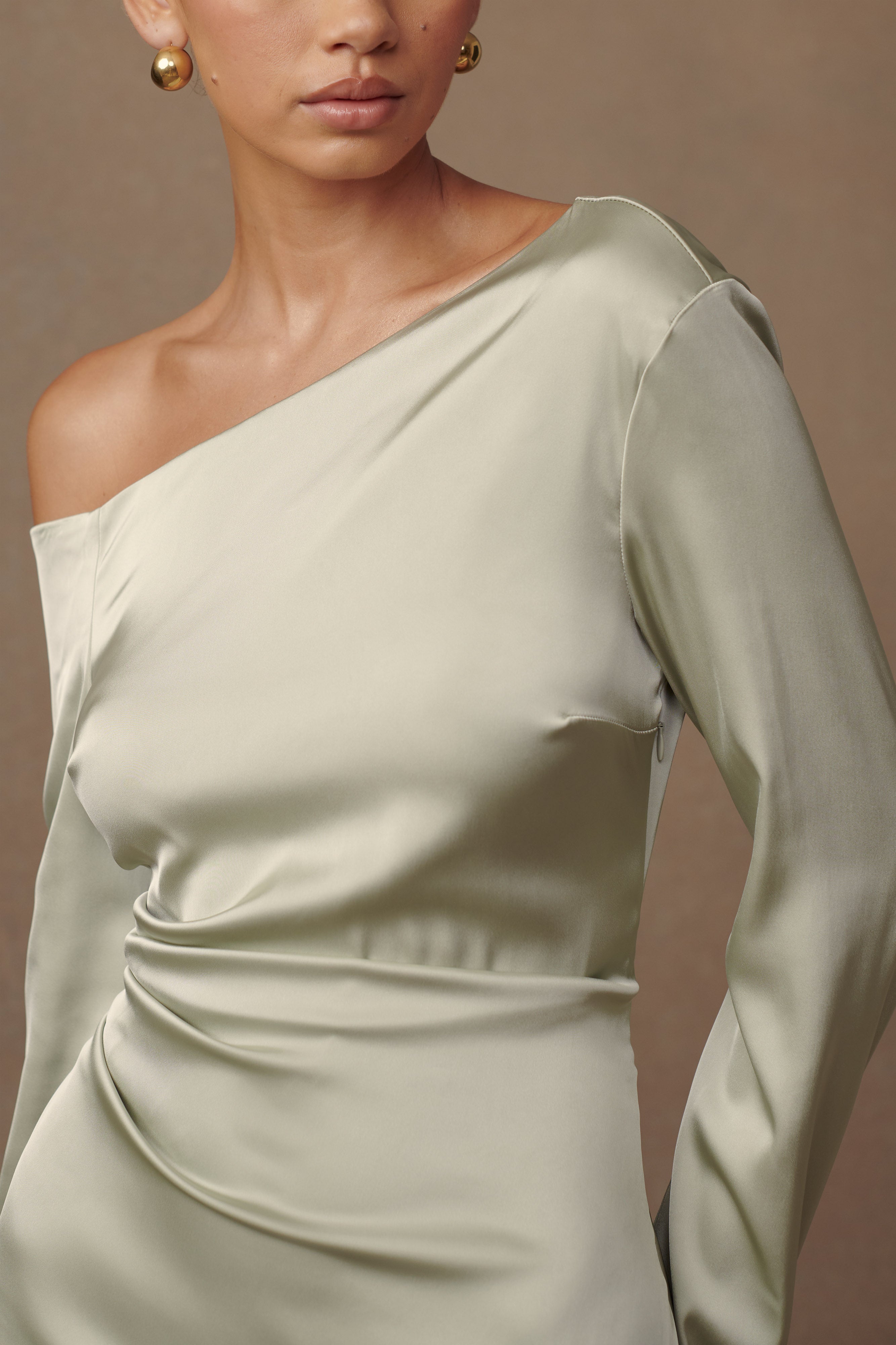 Alternative view of Avery Long Sleeve Maxi Dress - Sage