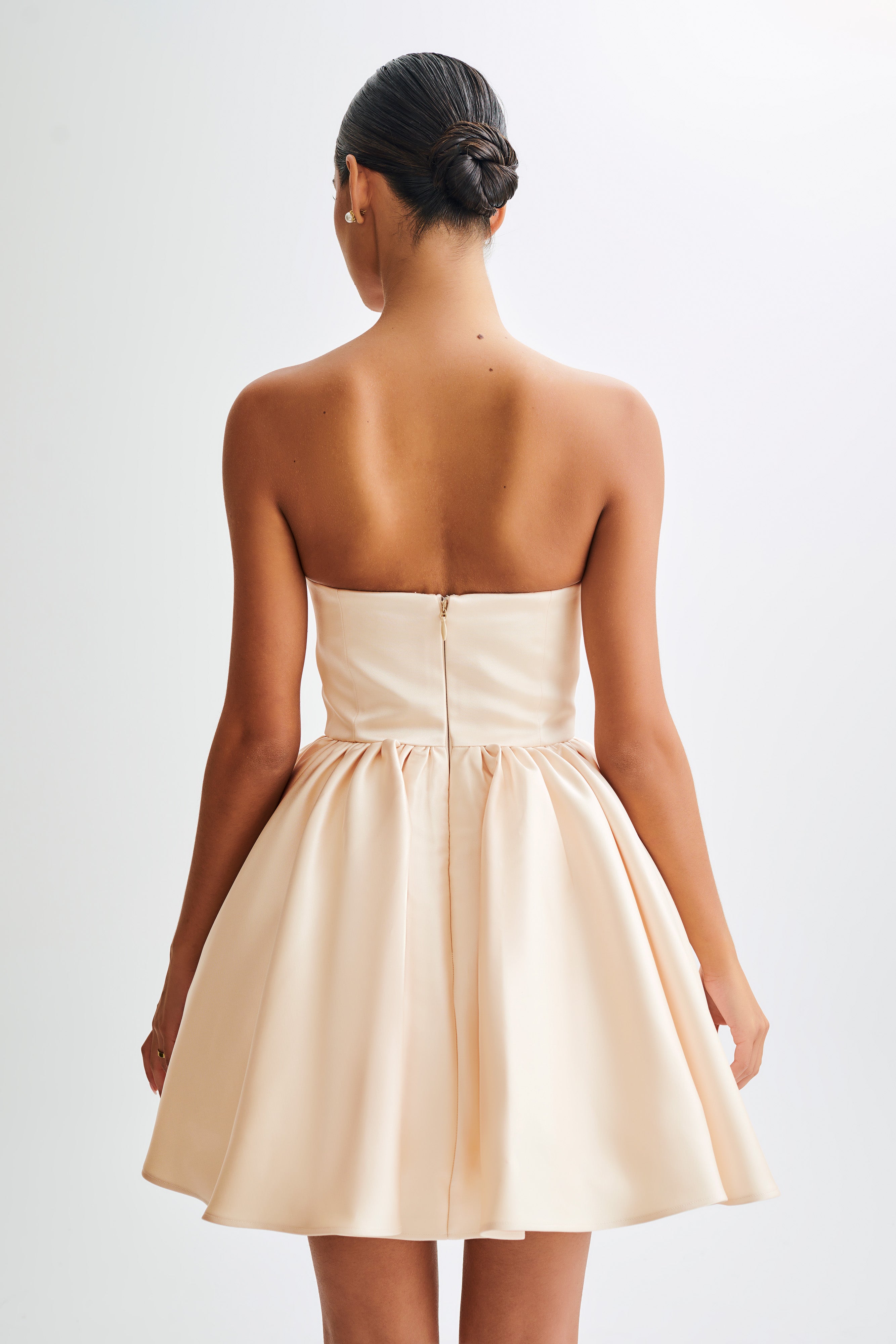 Alternative view of Hollie Structured Corset Mini Dress - Gold
