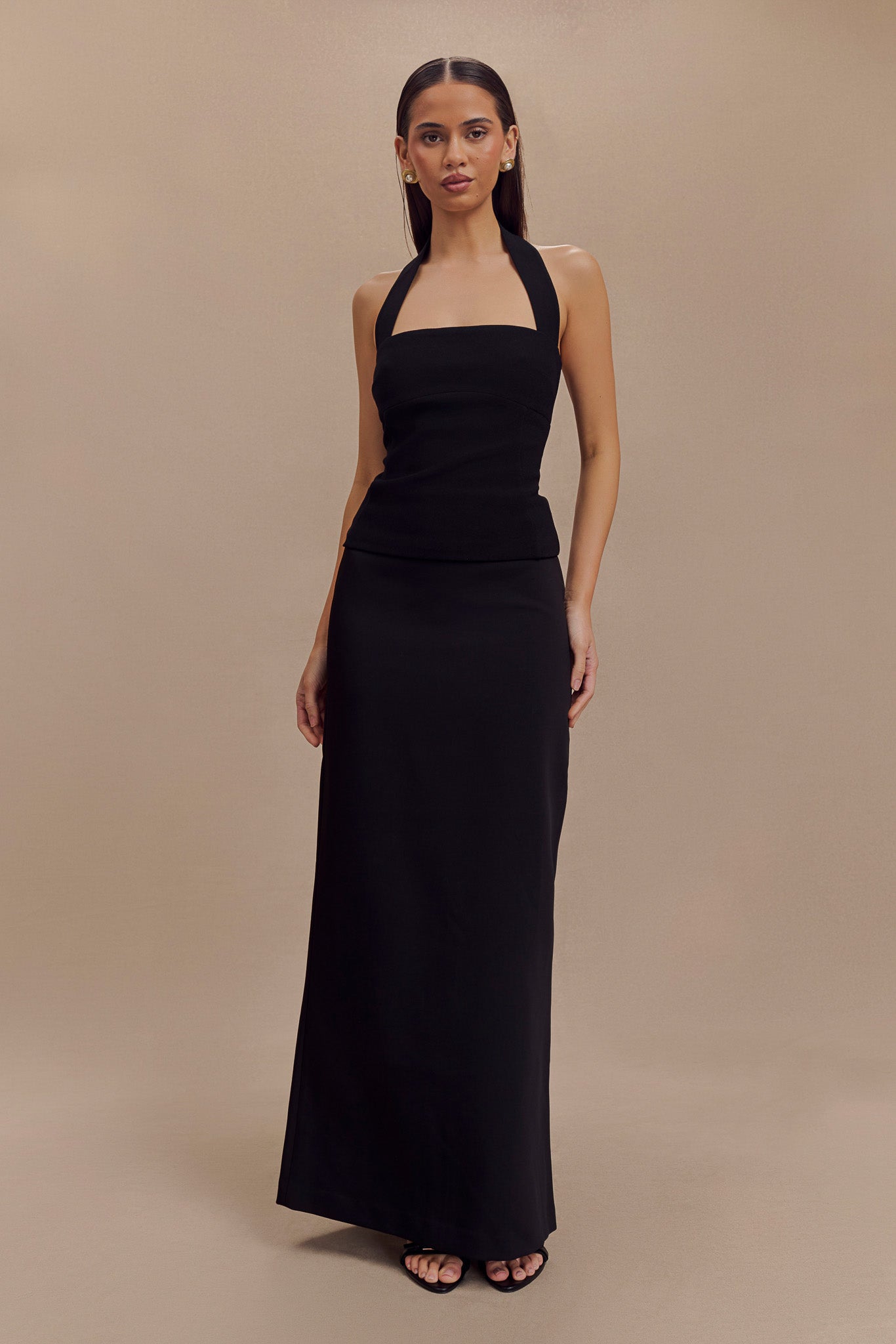 Amelita Suiting Halter Top - Black - Image 4