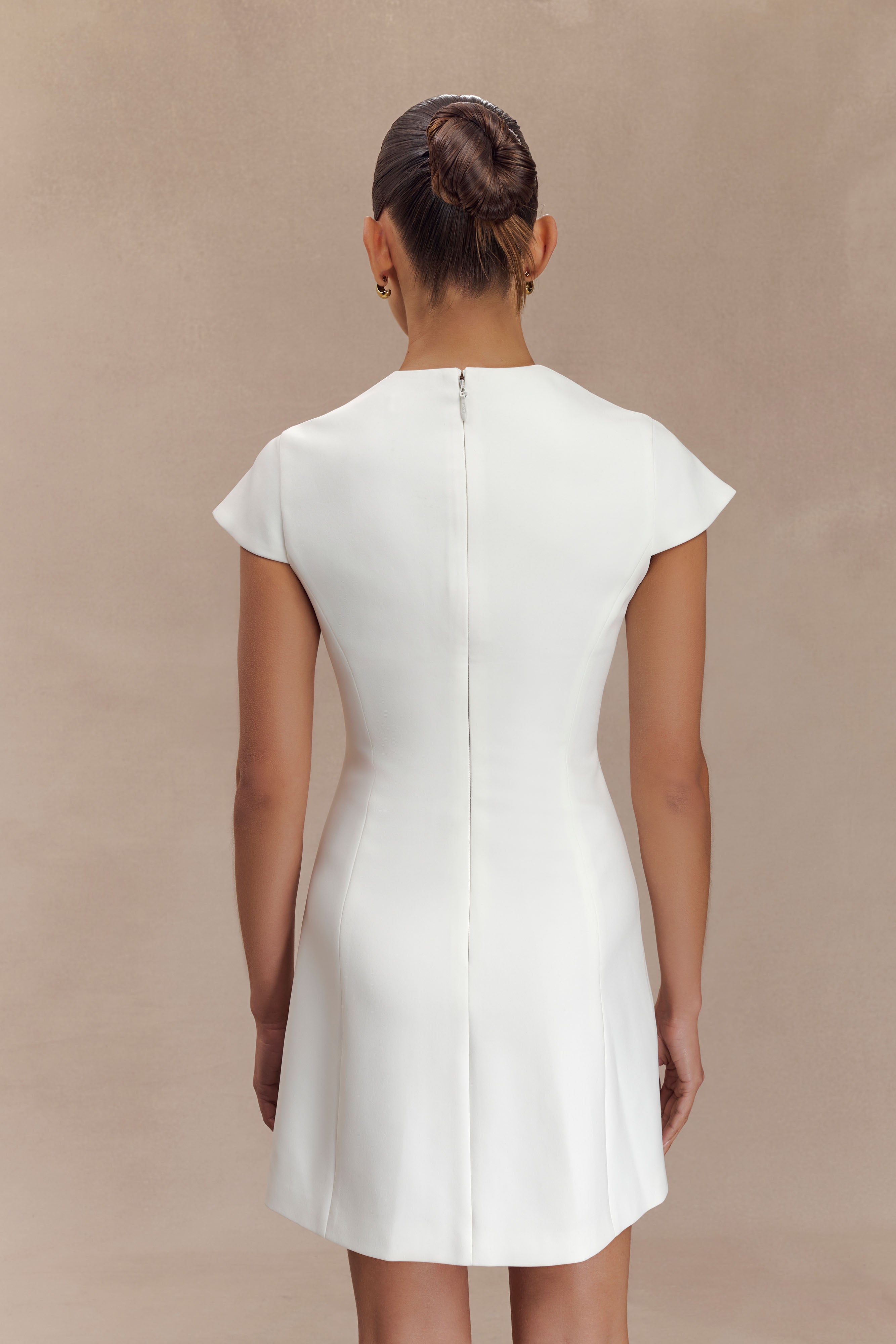 Alternative view of Remi Suiting Mini Dress With Floral Hardware - White