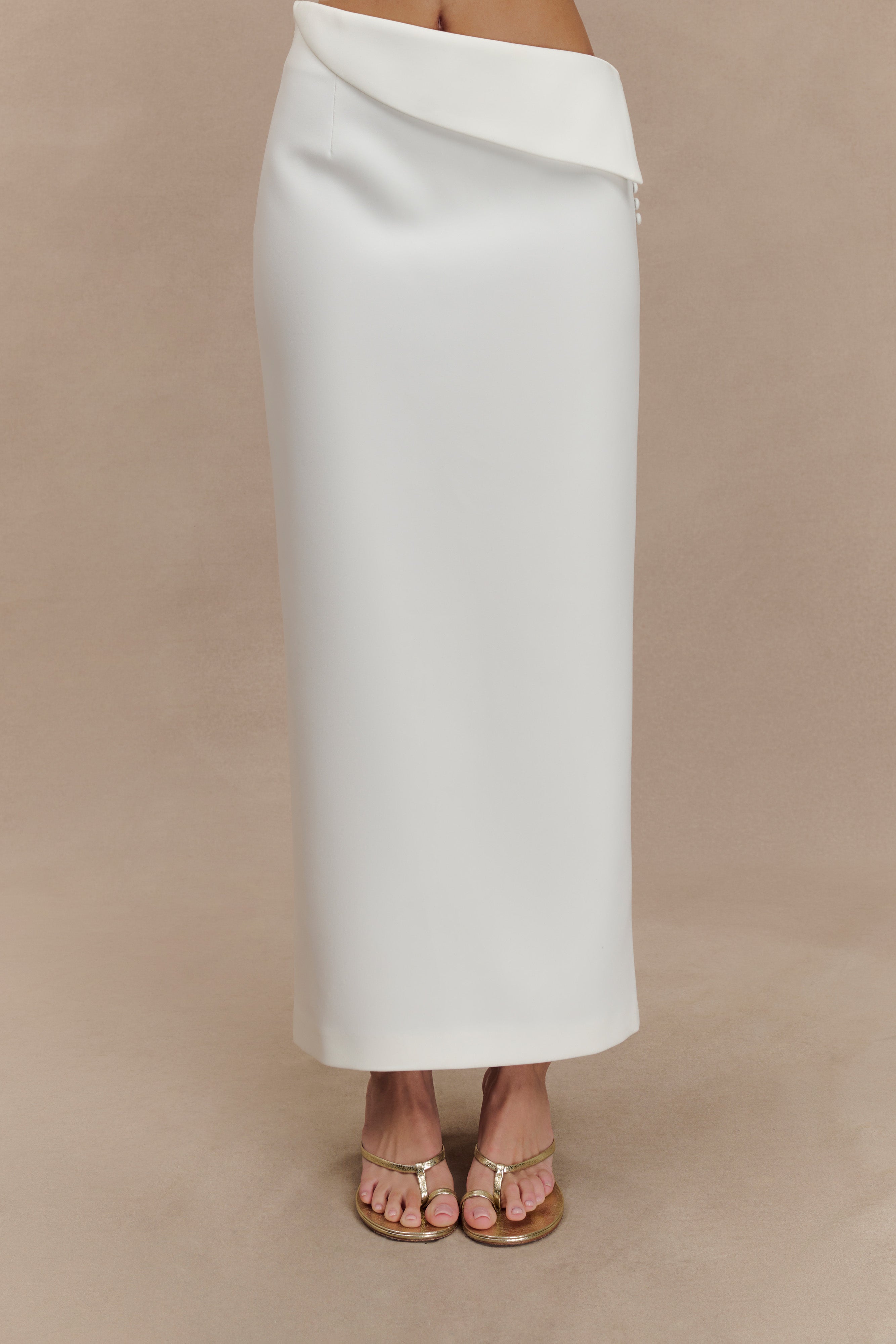 Alternative view of Astrid Suiting Midi Skirt - White