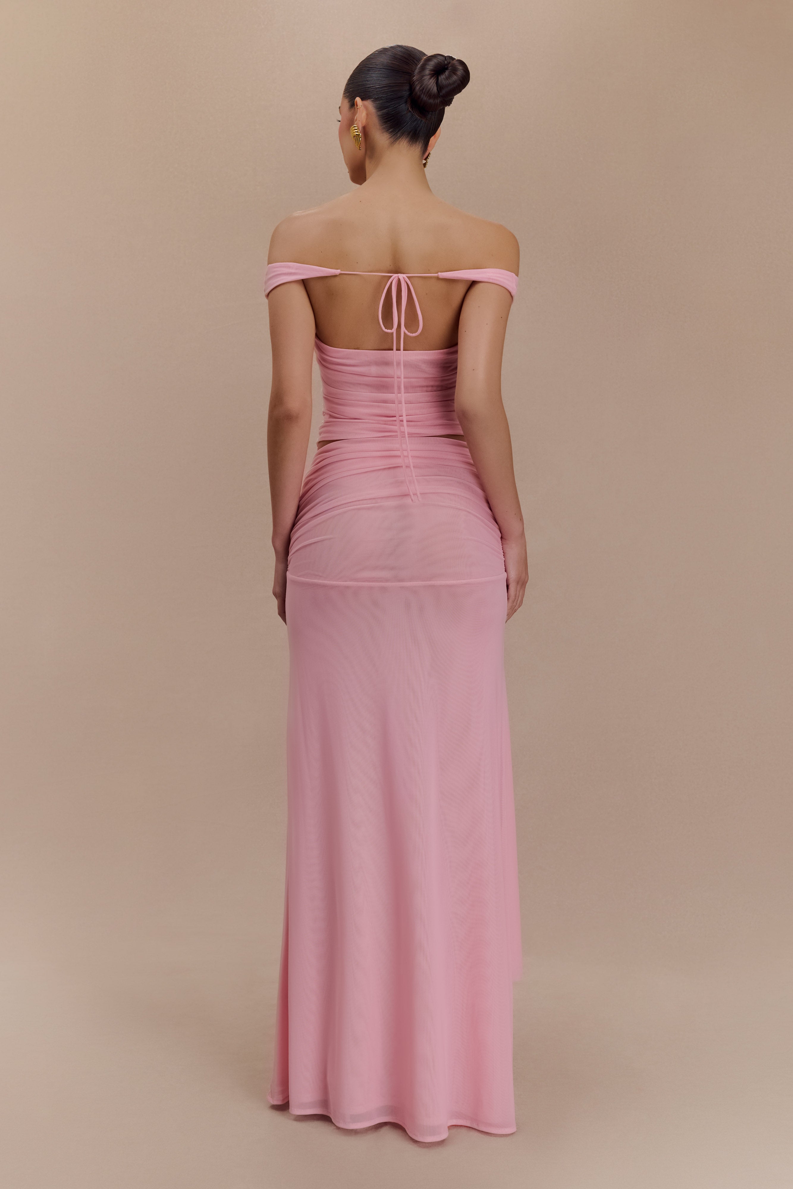 Alternative view of Arna Mesh Maxi Skirt - Candy Pink