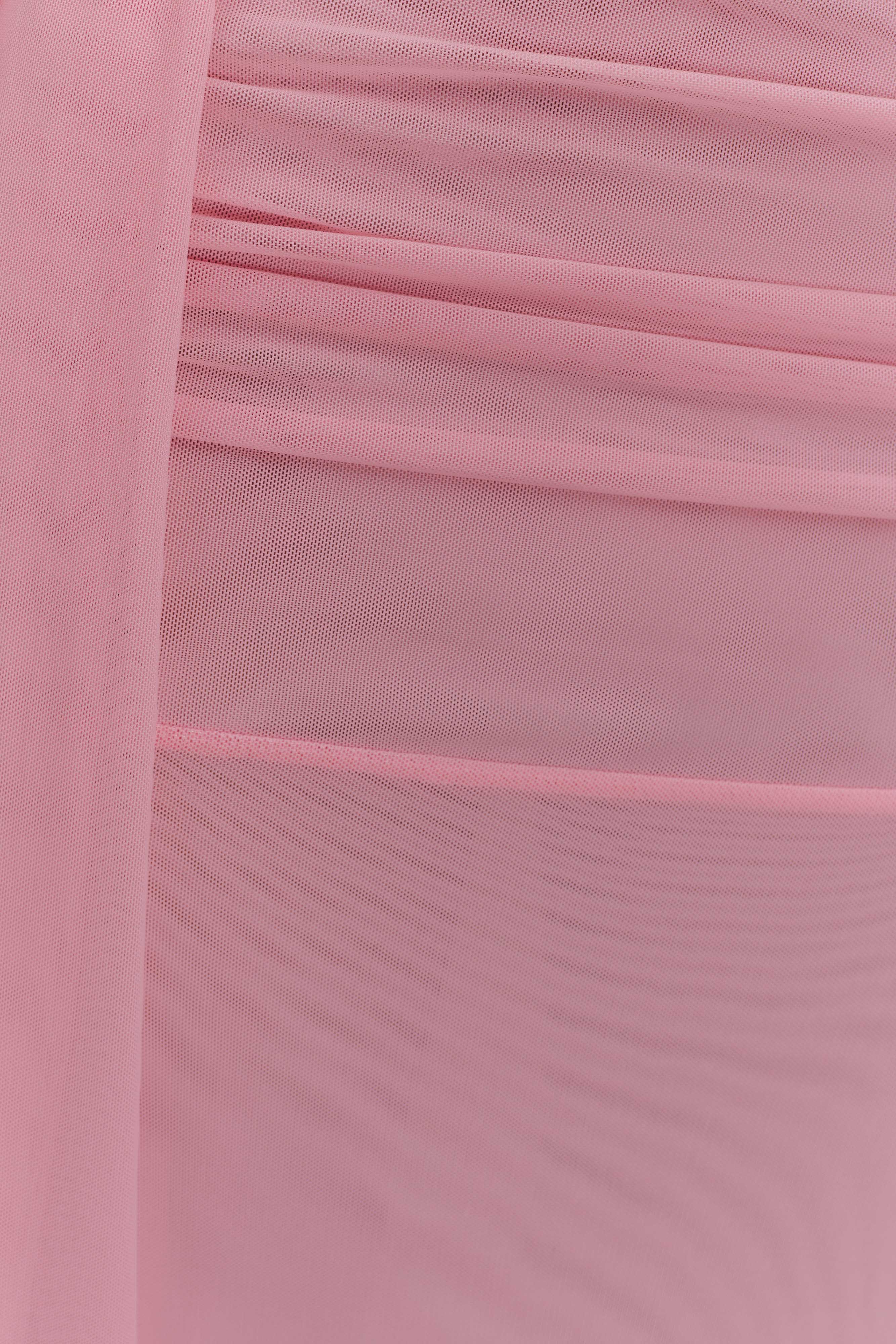 Arna Mesh Maxi Skirt - Candy Pink - Image 7