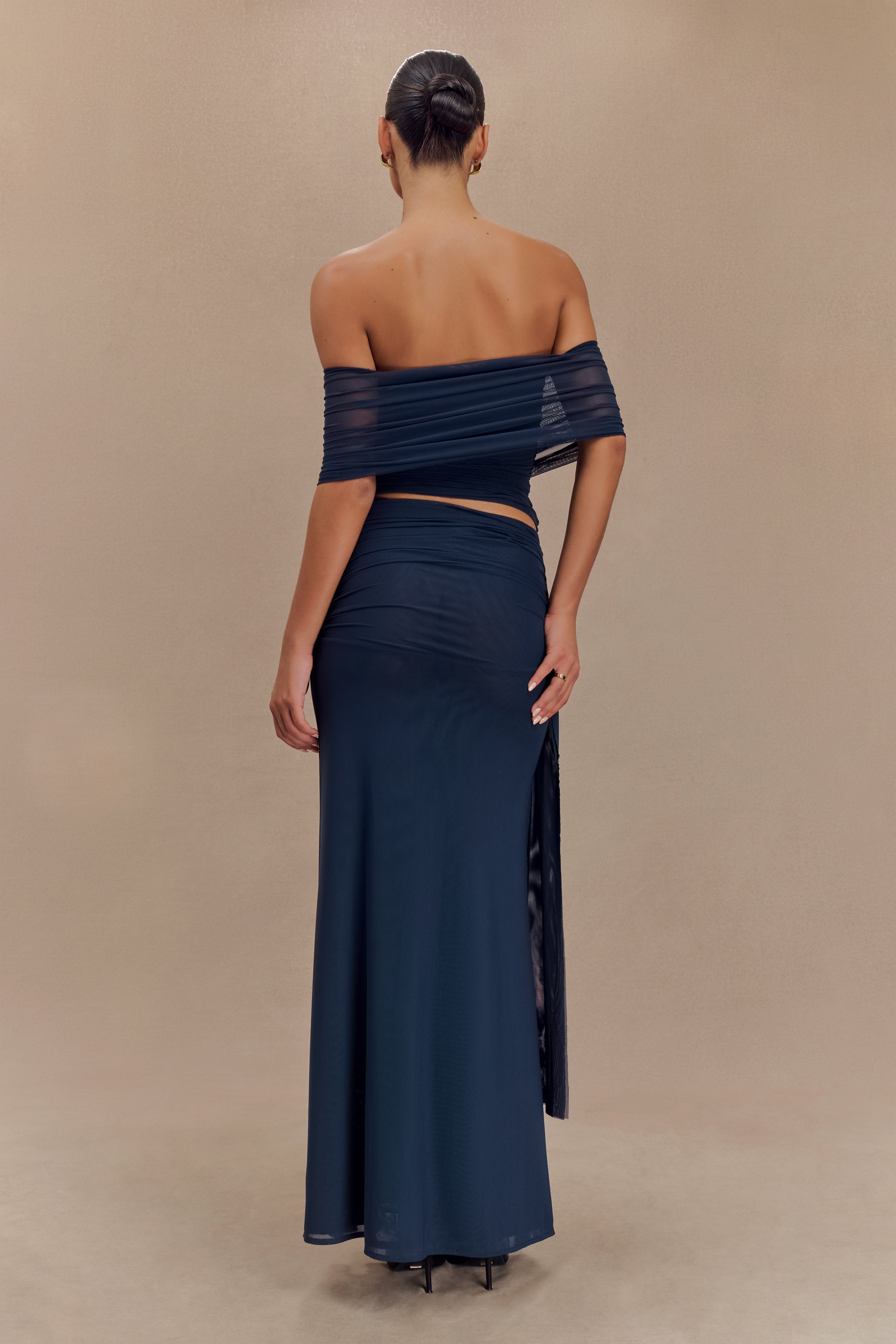 Arna Mesh Maxi Skirt - Midnight Blue - Image 6
