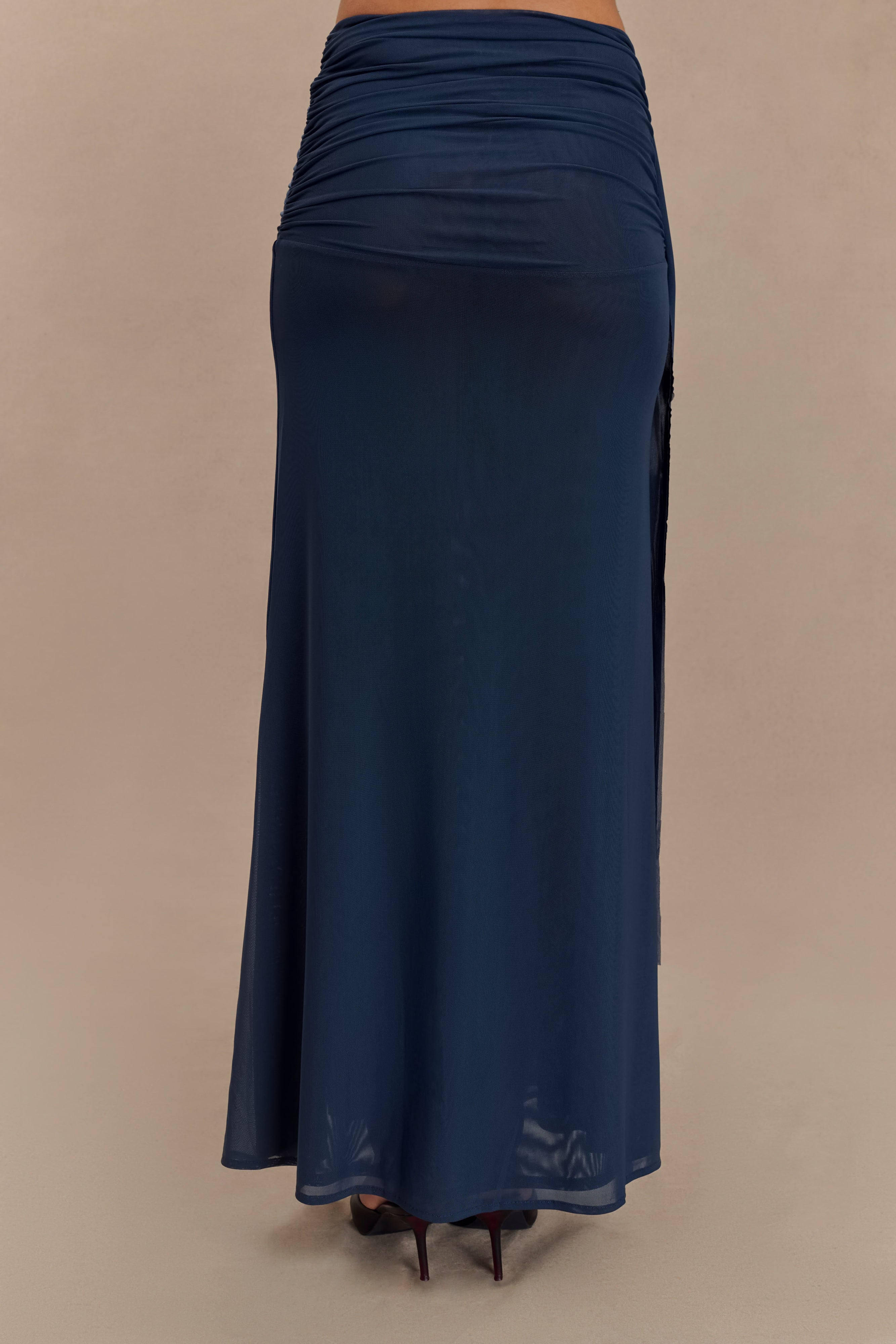 Arna Mesh Maxi Skirt - Midnight Blue - Image 4