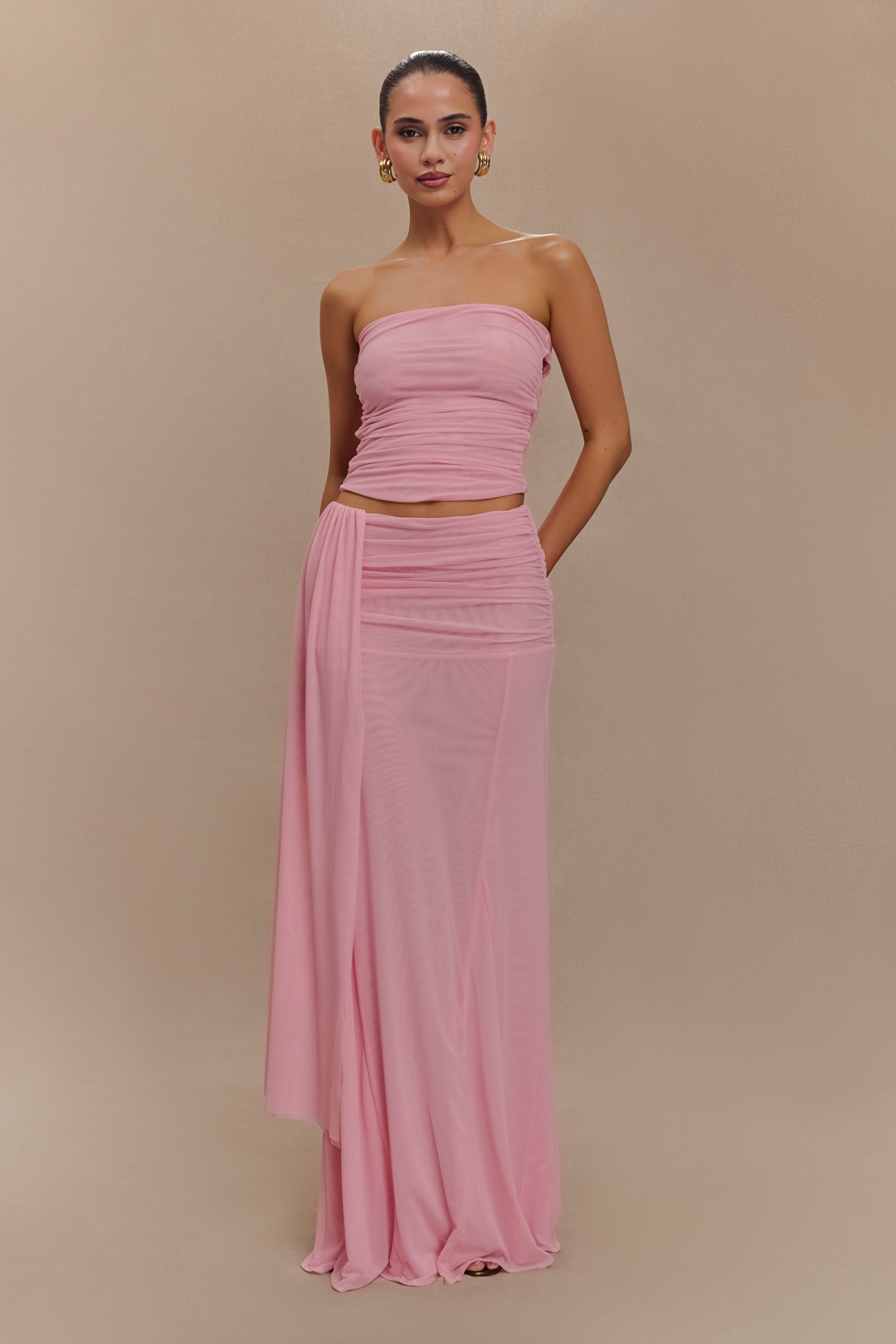 Brooklyn Mesh Crop Top - Candy Pink - Image 6
