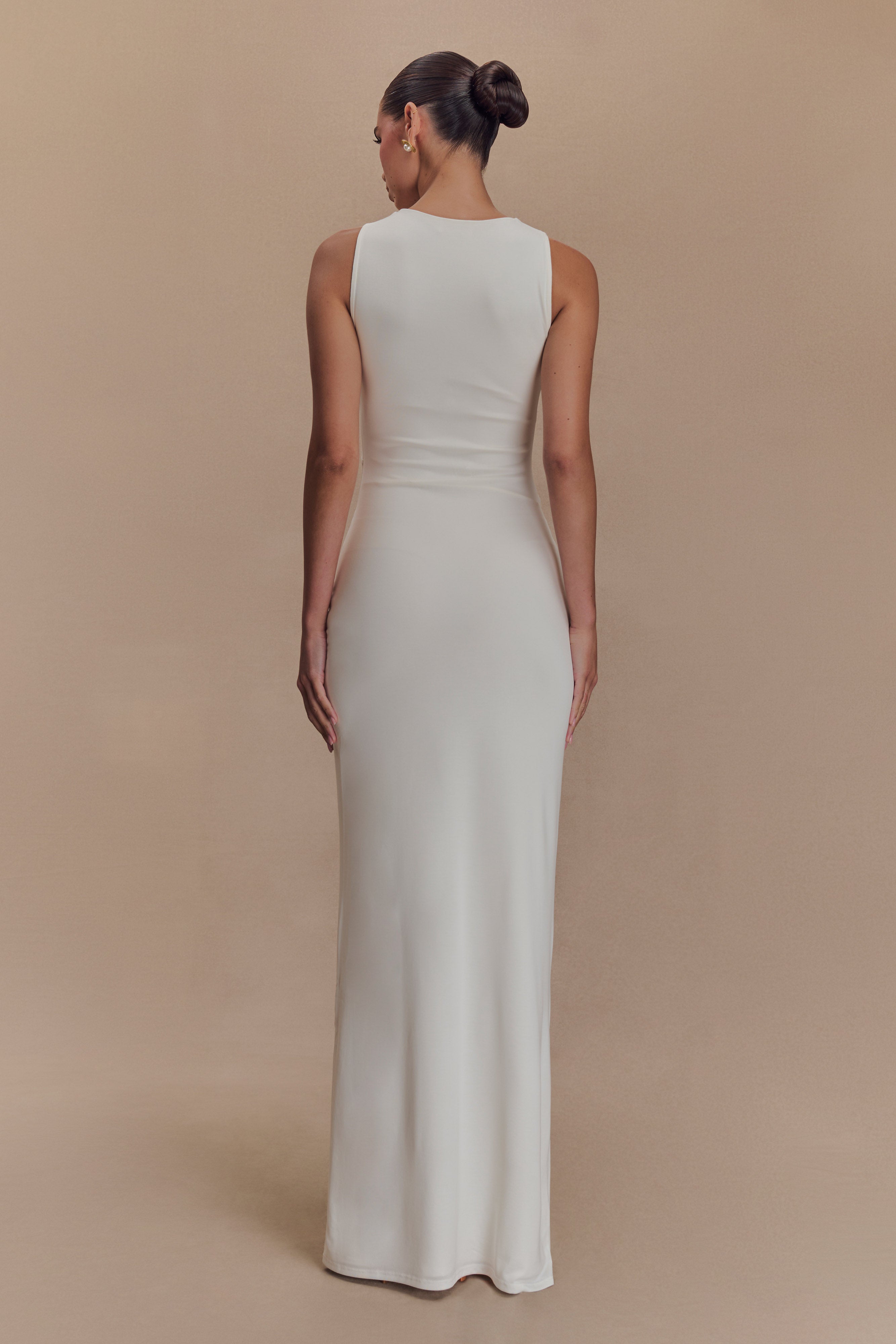 Alternative view of Kassidy Peached Jersey Maxi Dress - Ivory