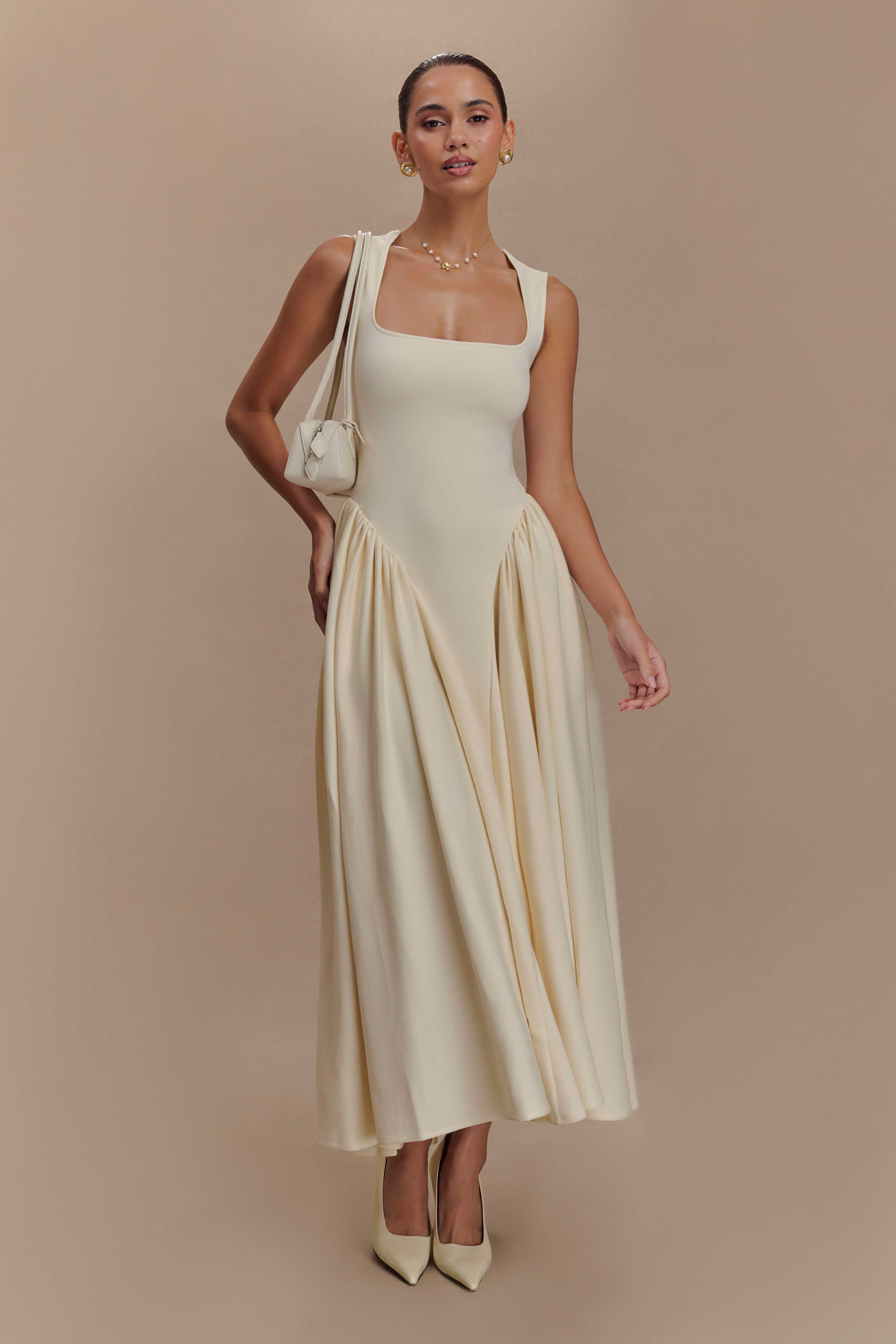 Alternative view of Sharon Scuba Jersey Midi Dress - Ivory