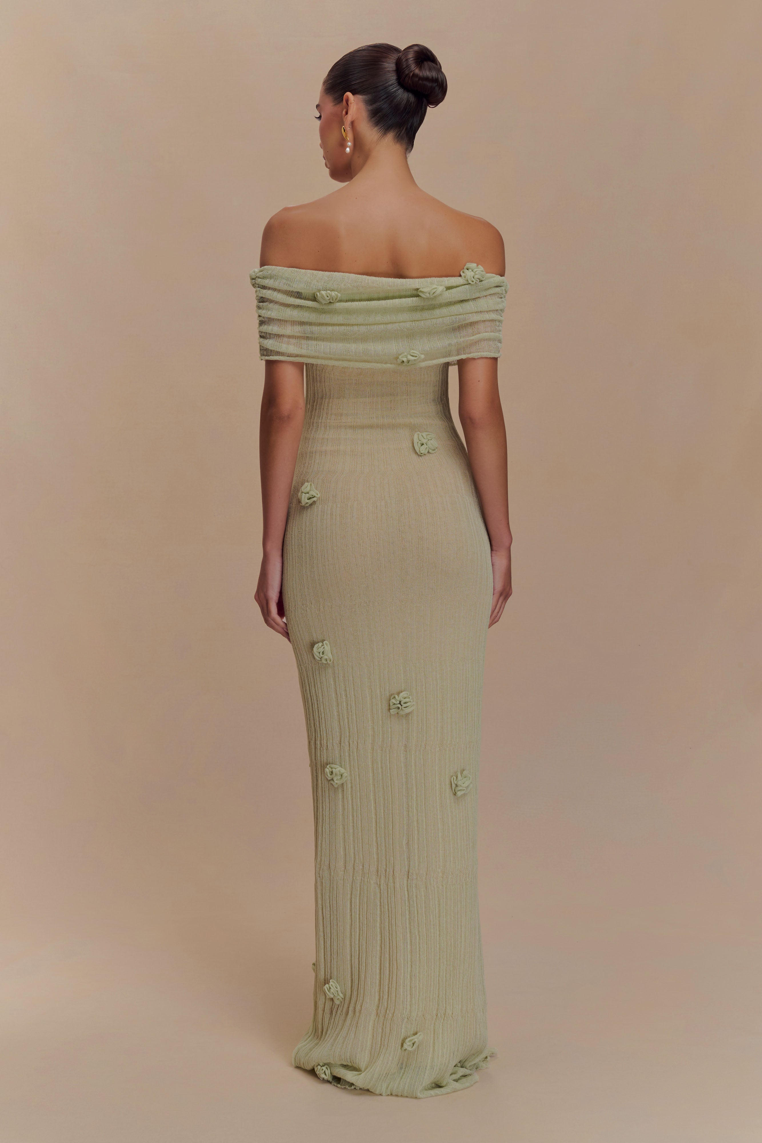 Alternative view of Brynn Orchid Knit Maxi Dress - Pastel Green