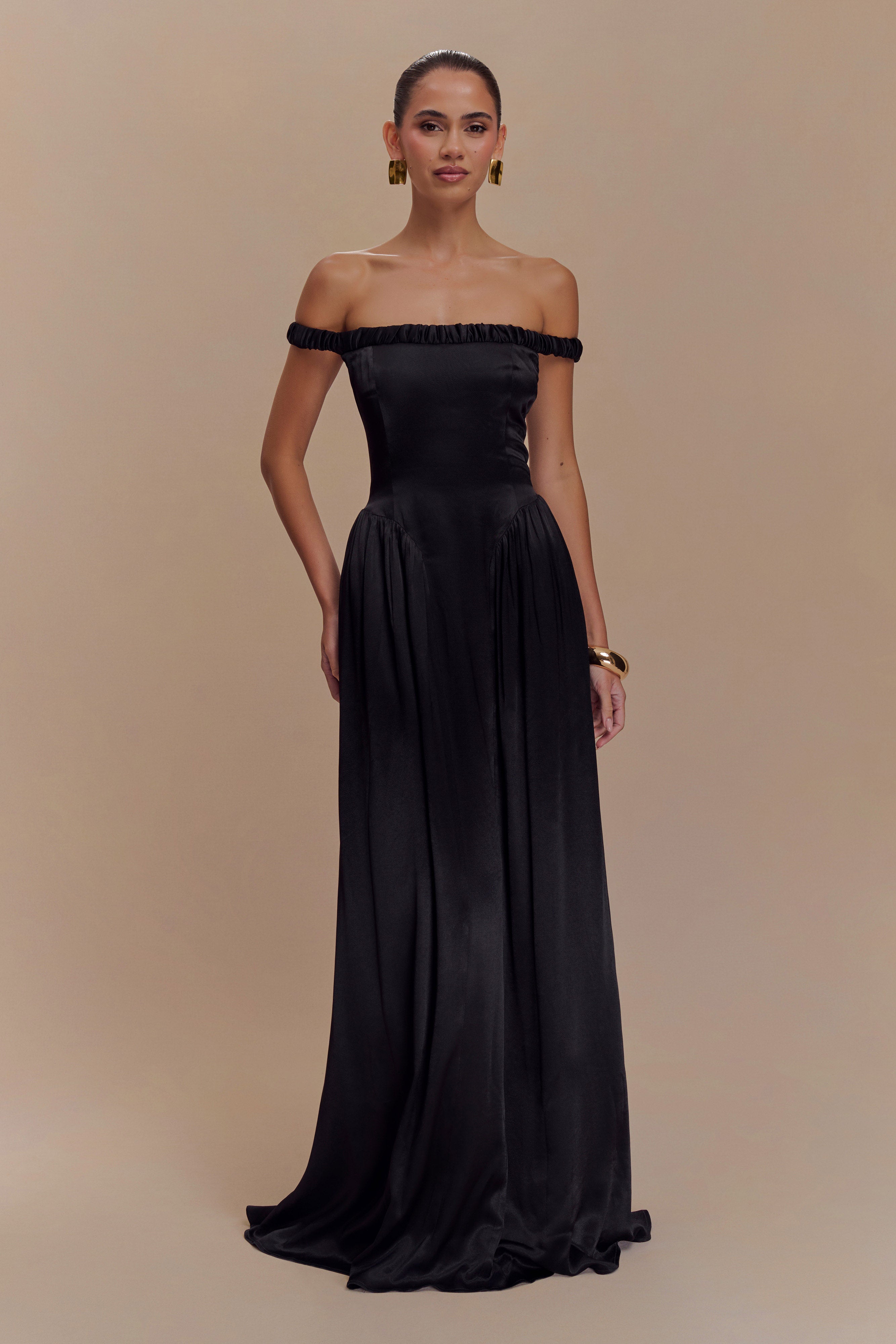 Coco Dropped Waist Maxi Dress - Black - Image 3