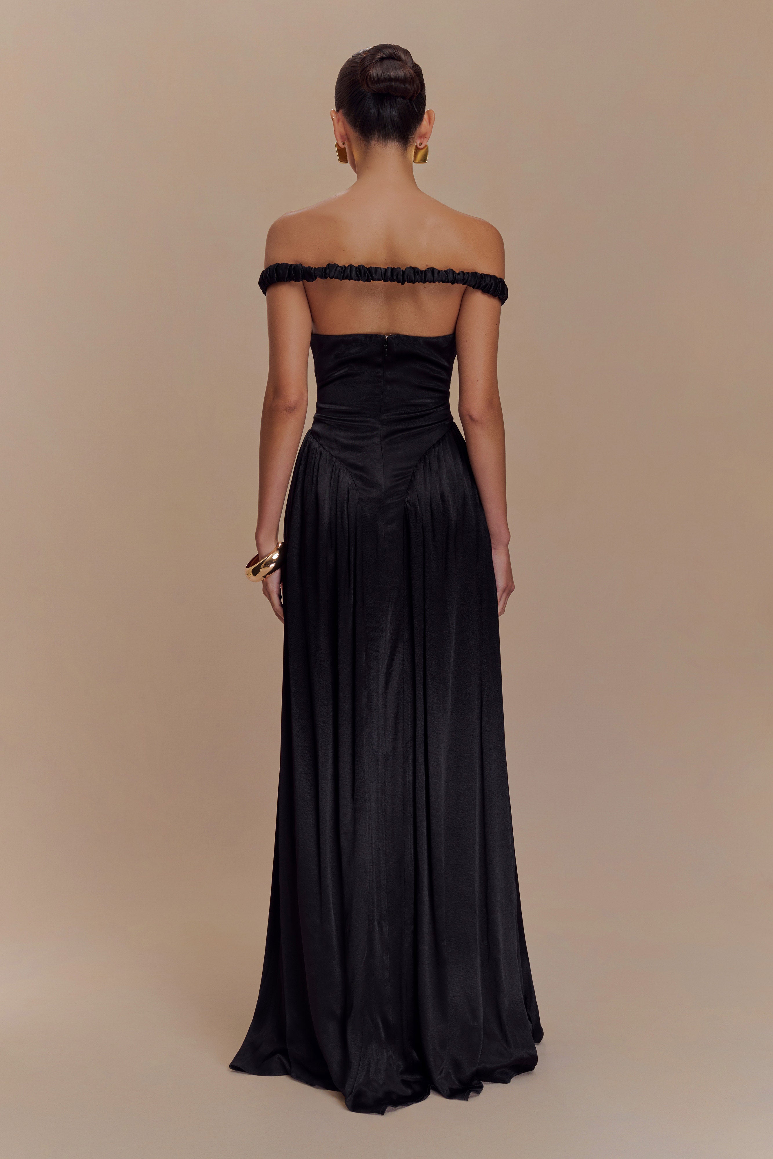 Coco Dropped Waist Maxi Dress - Black - Image 4