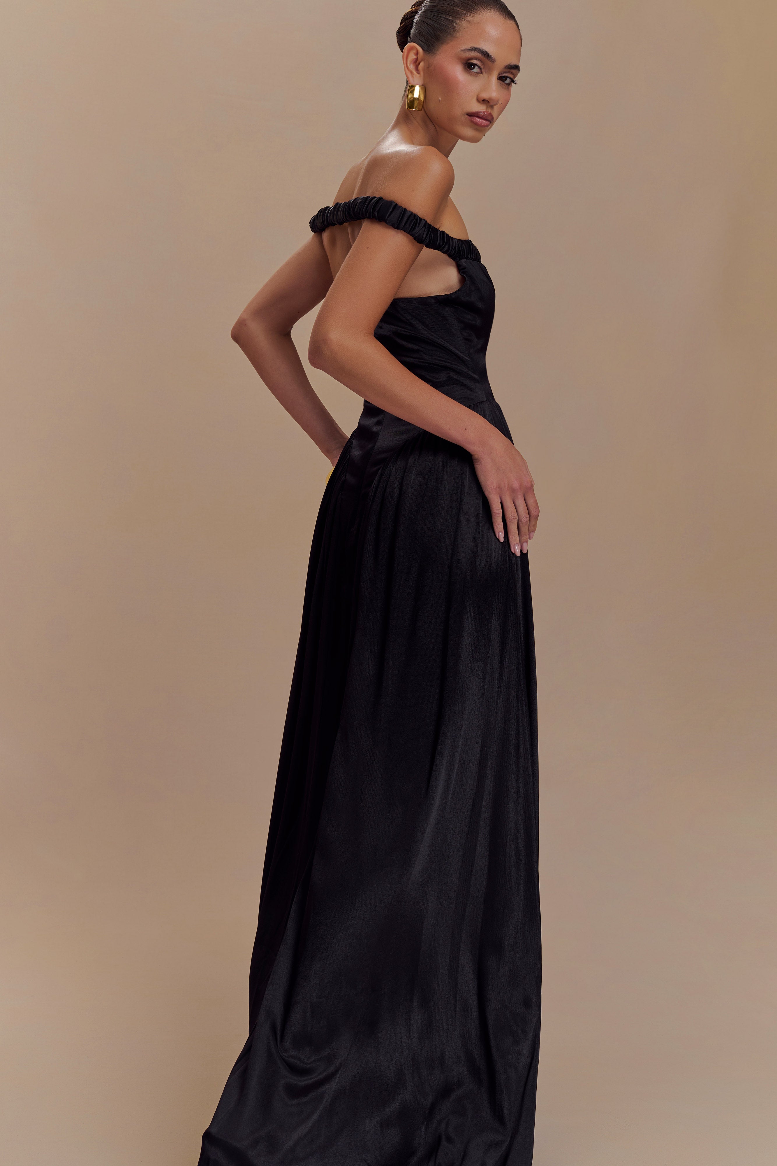 Coco Dropped Waist Maxi Dress - Black - Image 6