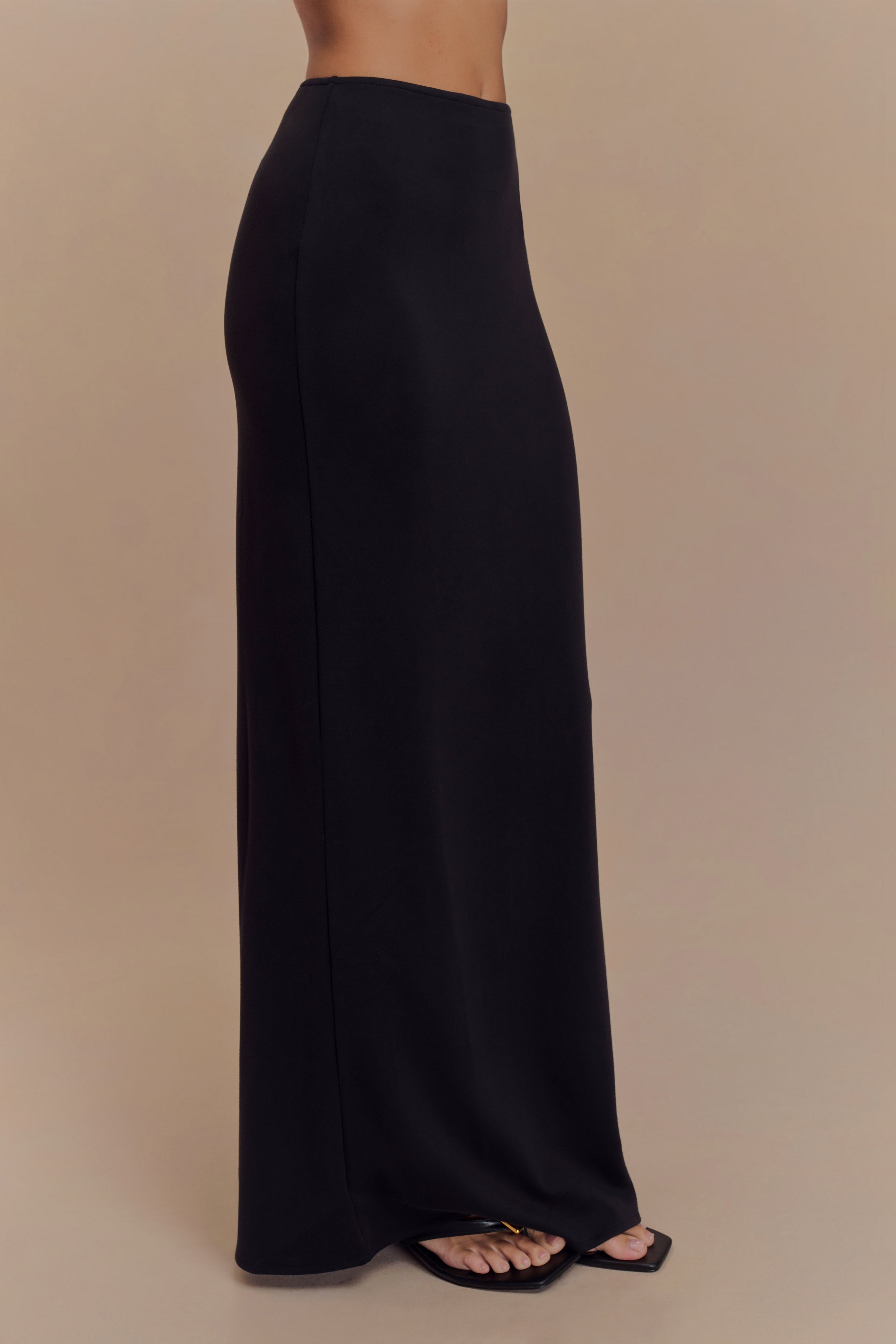 Eris Scuba Jersey Maxi Skirt - Black - Image 6