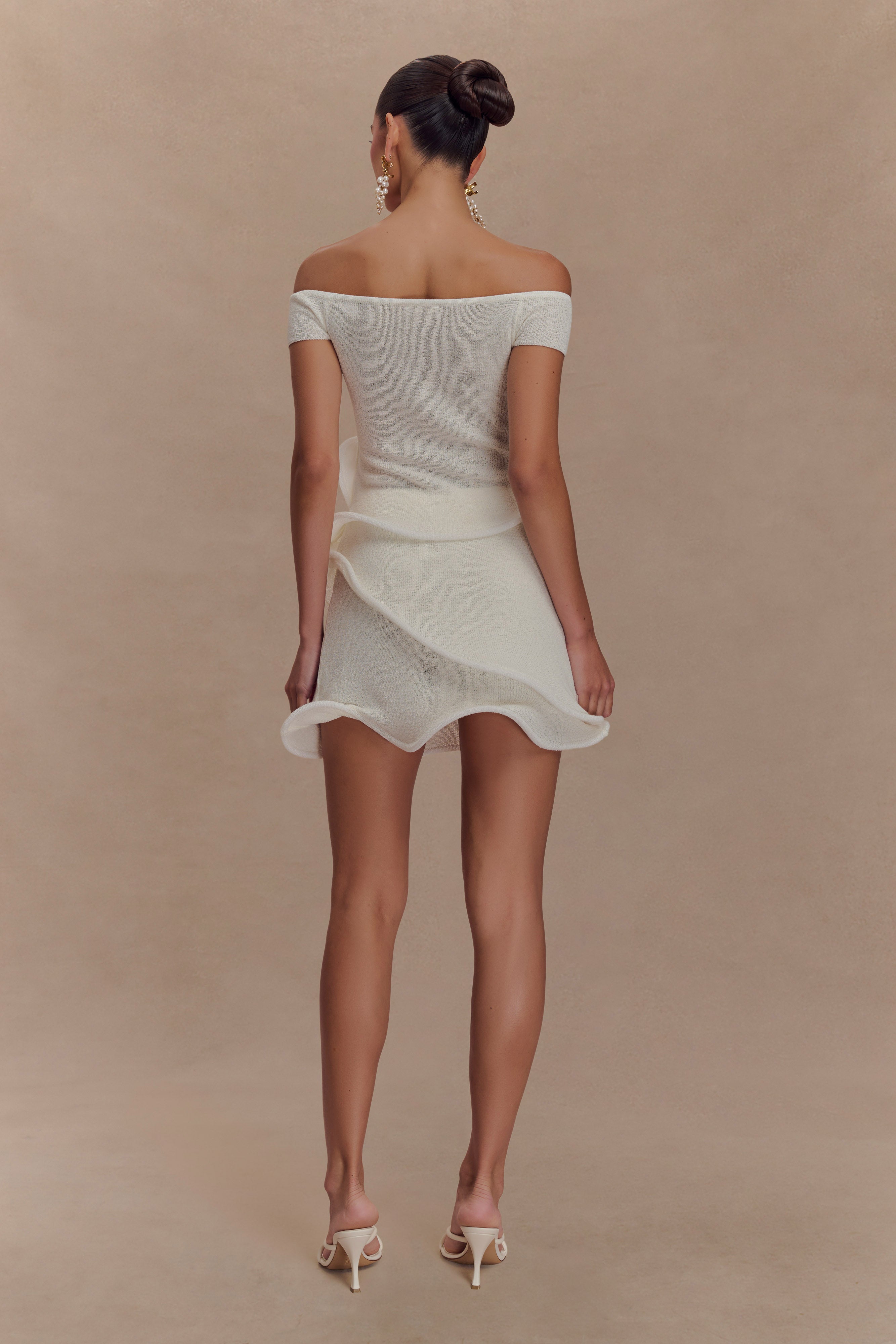 Haisley Off Shoulder Knit Top - Ivory - Image 5