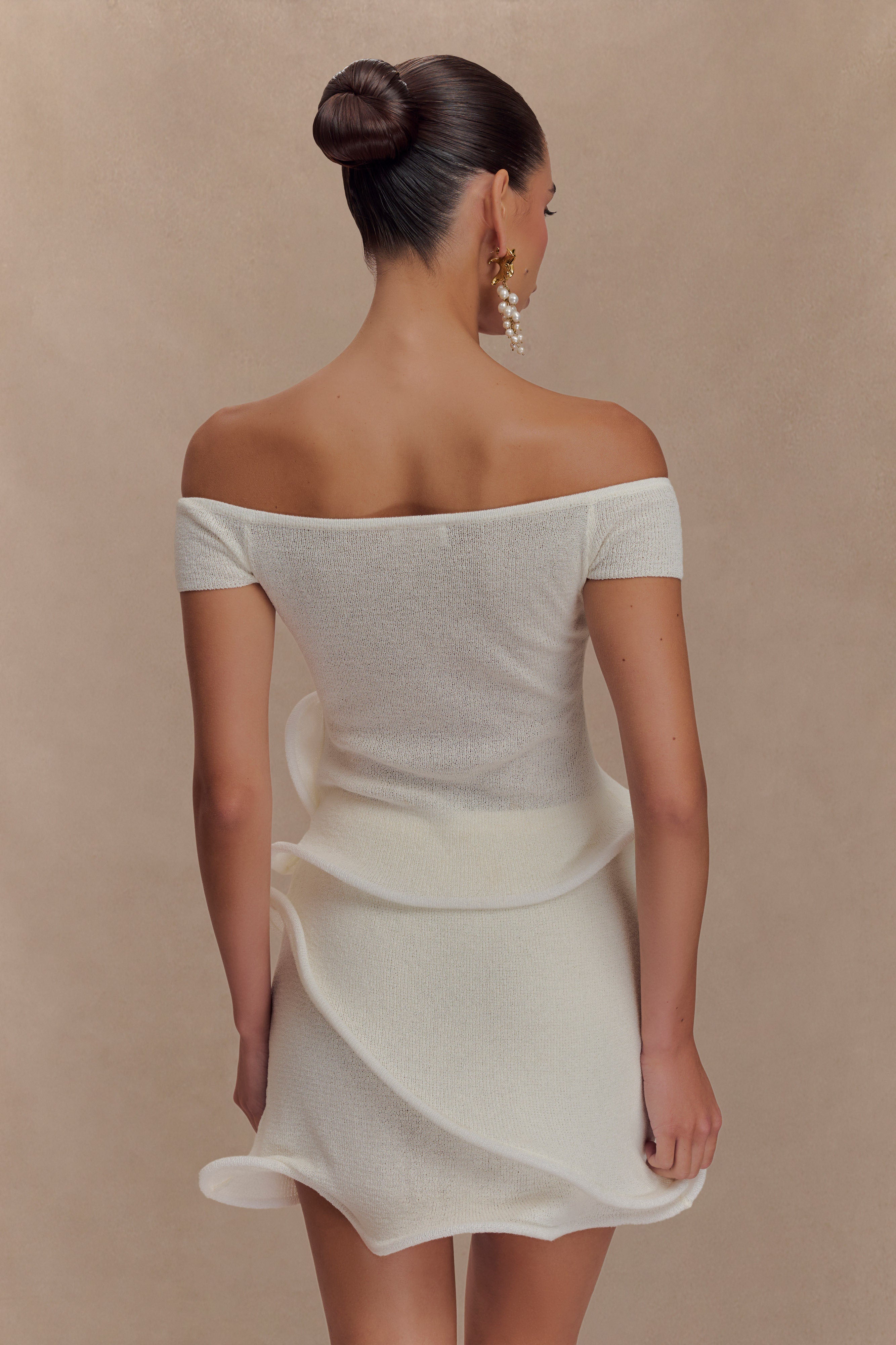 Alternative view of Haisley Off Shoulder Knit Top - Ivory