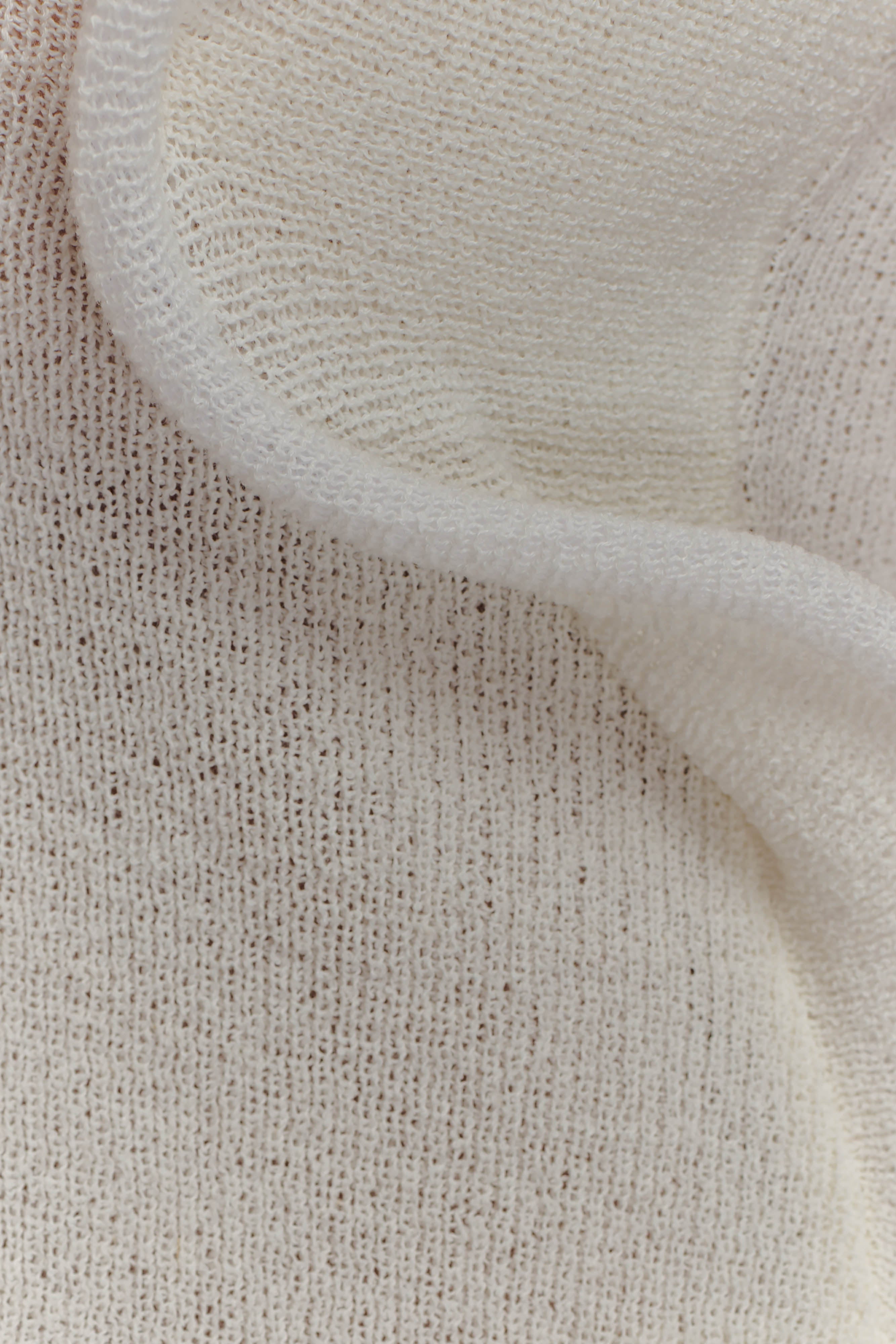 Haisley Off Shoulder Knit Top - Ivory - Image 7