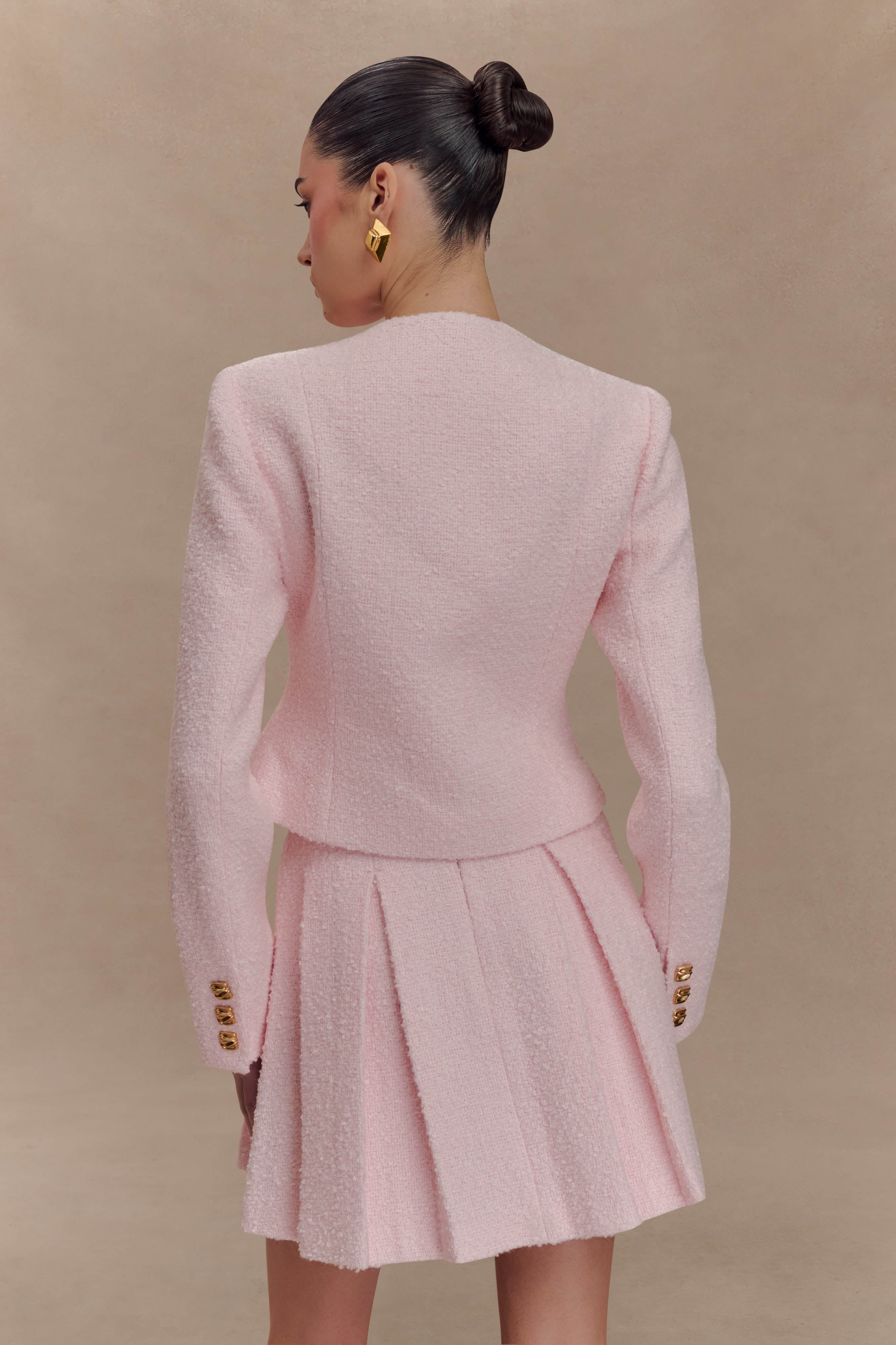 Alternative view of Cleo Boucle Mini Skirt - Powder Pink