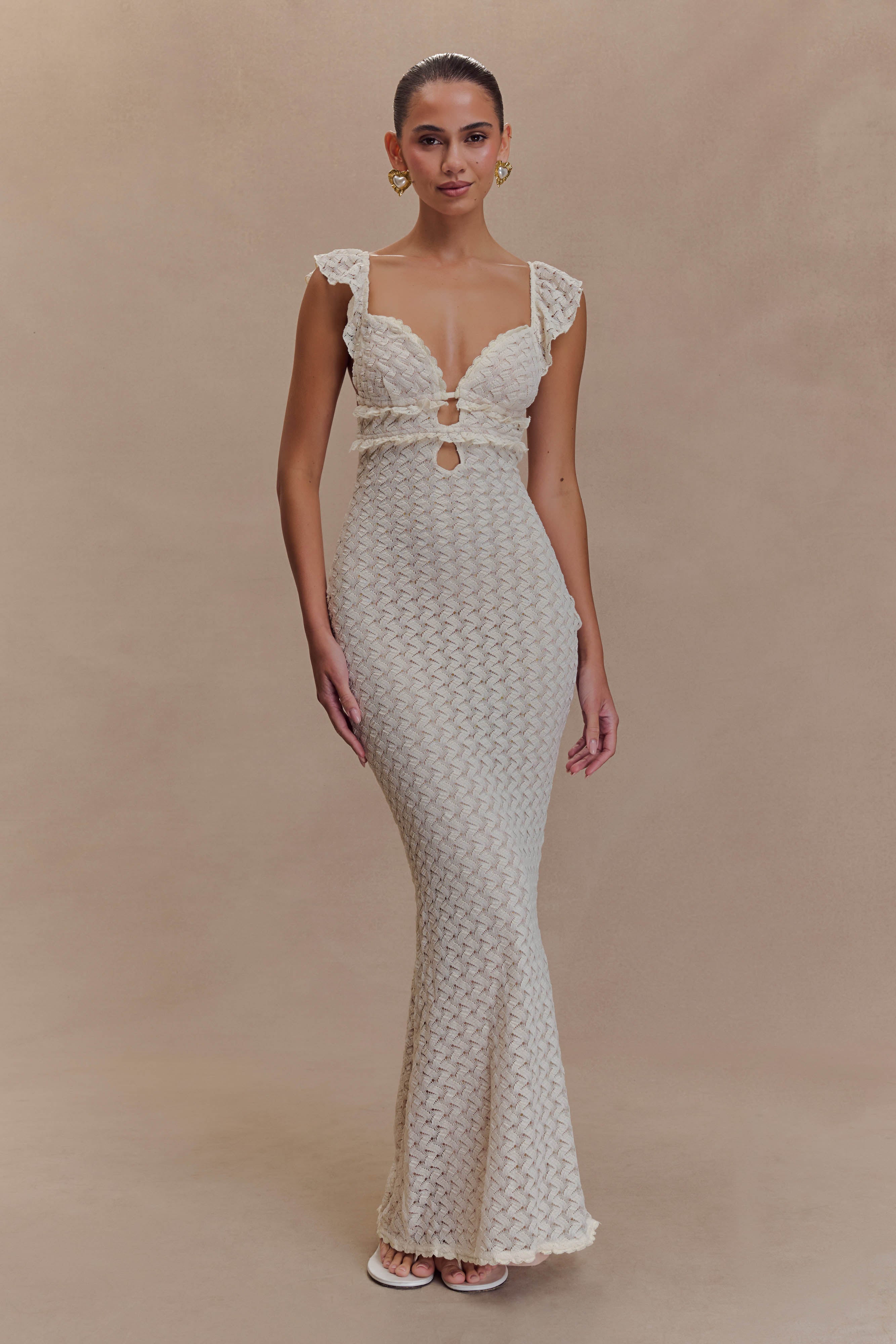 Alternative view of Ezra Lace Maxi Dress - Ivory