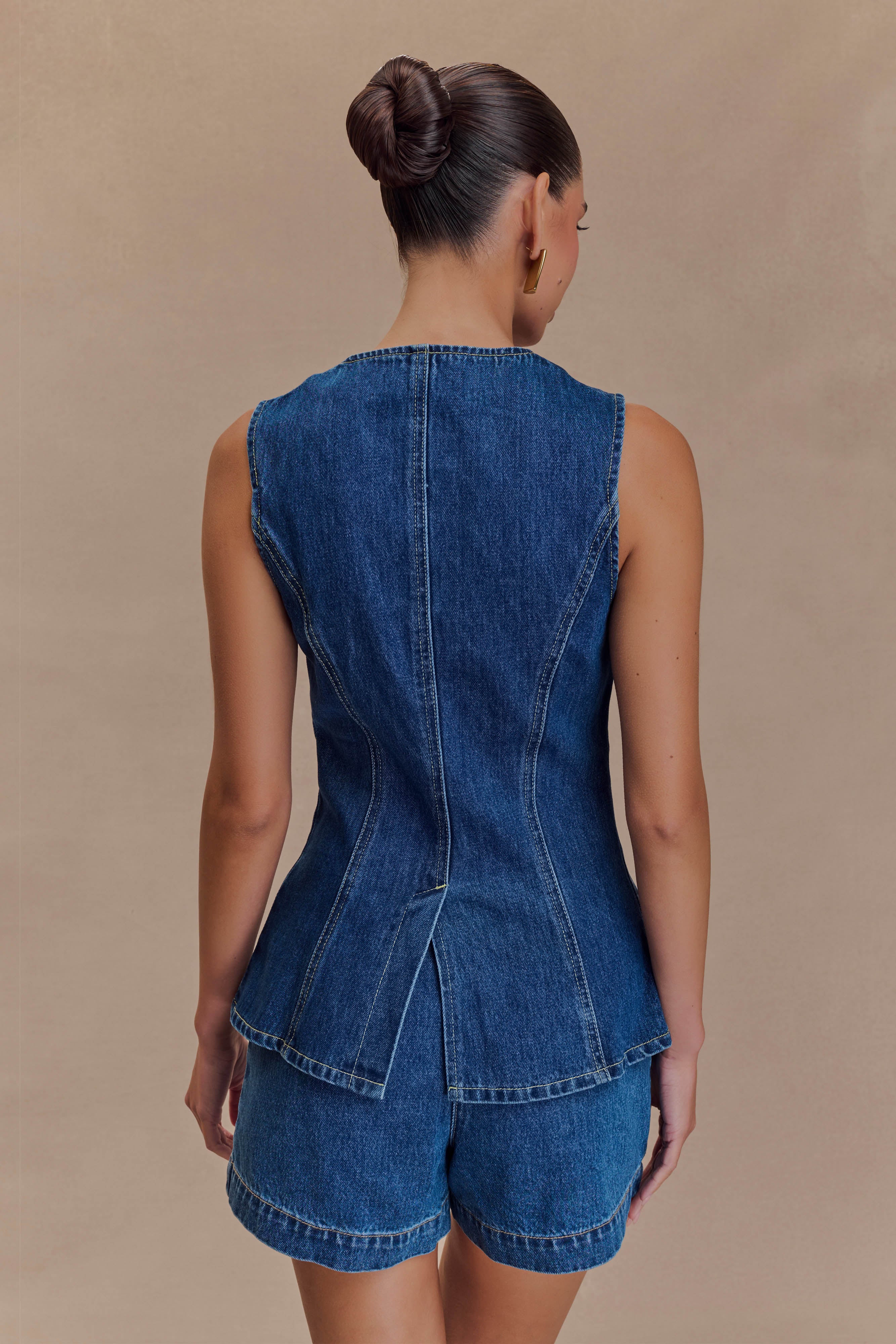Abel Denim Shorts - Dark Blue - Image 4